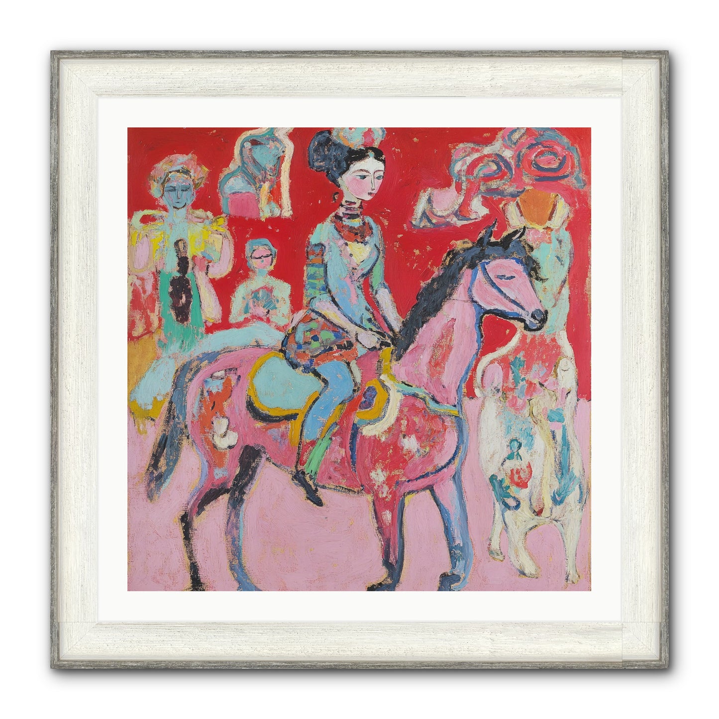 Sugared Dreams Framed Print - Driftwood White 30x30