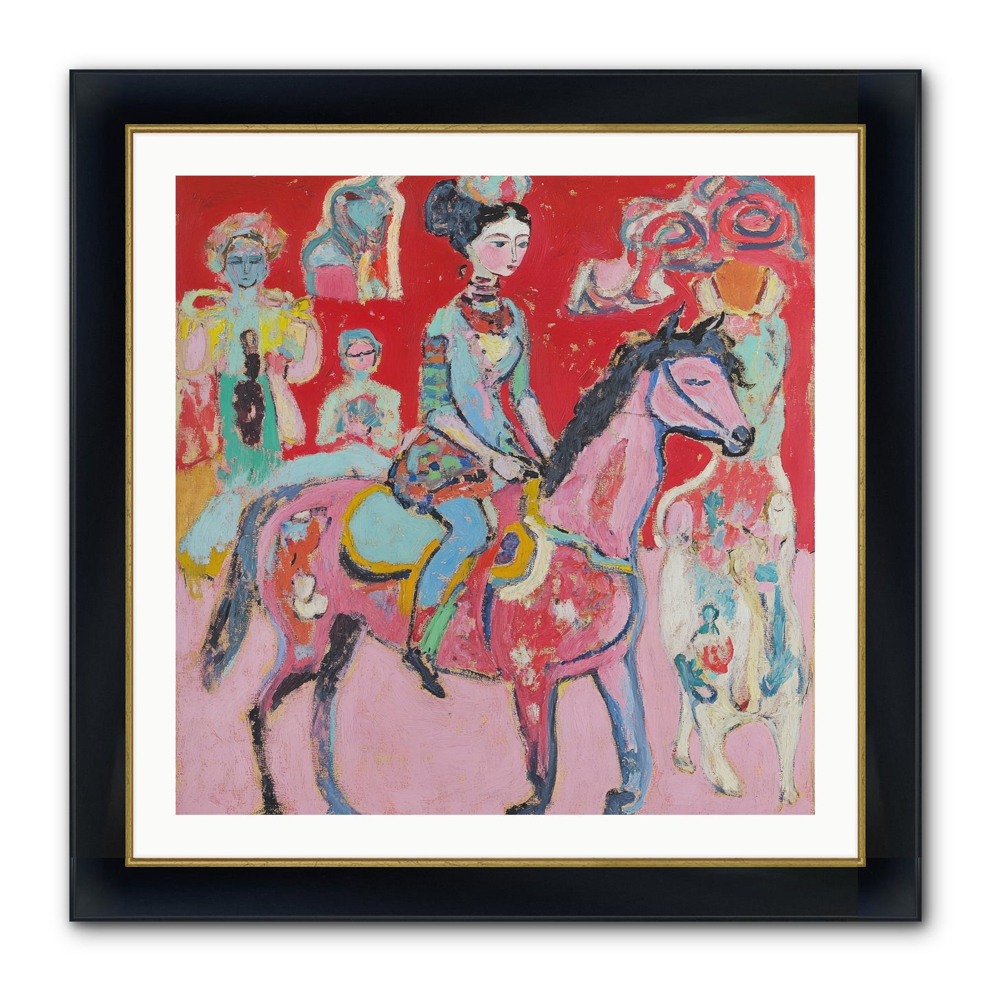 Sugared Dreams Framed Print - Wide Black w/Gold 30x30