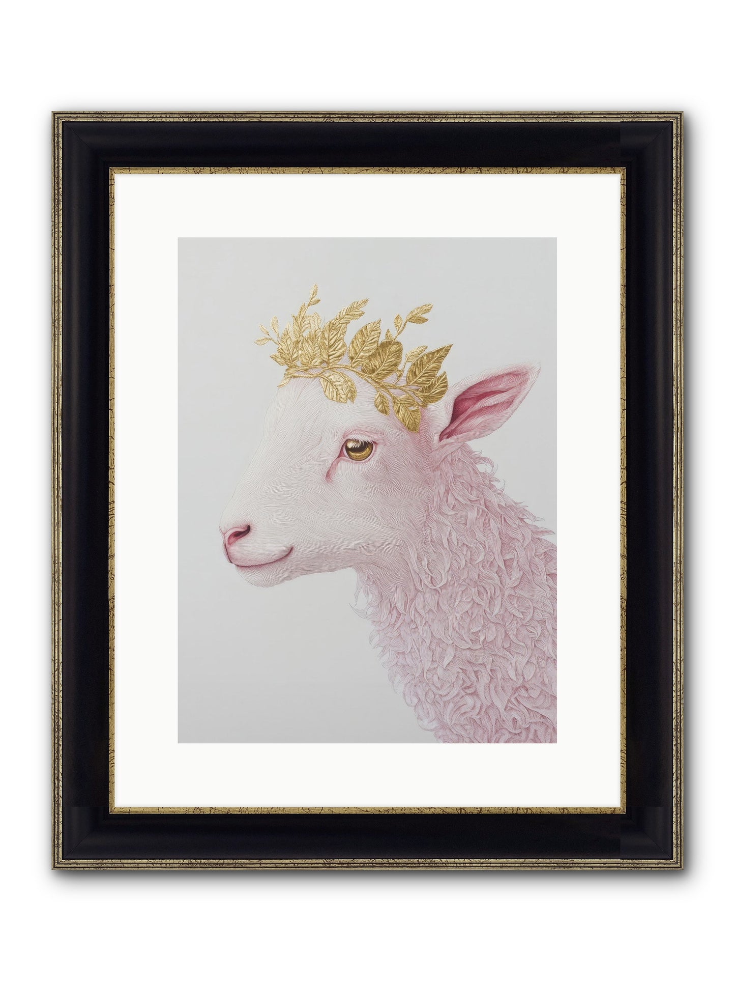 Sugared Snow Framed Print - Black & Gold 12x16