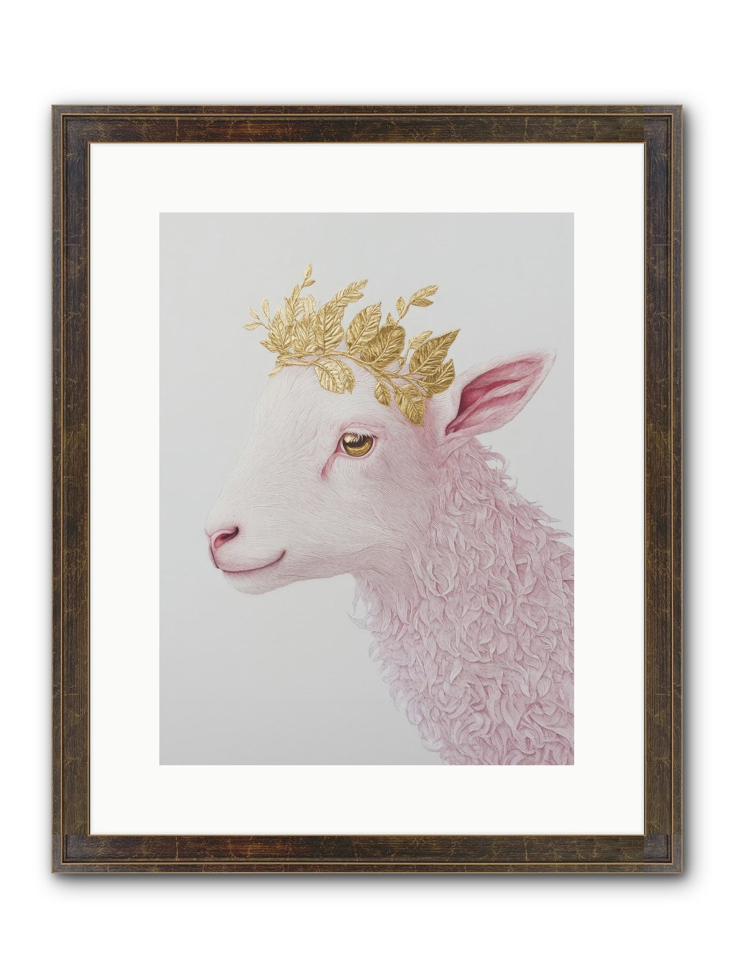 Sugared Snow Framed Print - Slimwoods Black/Gold 12x16