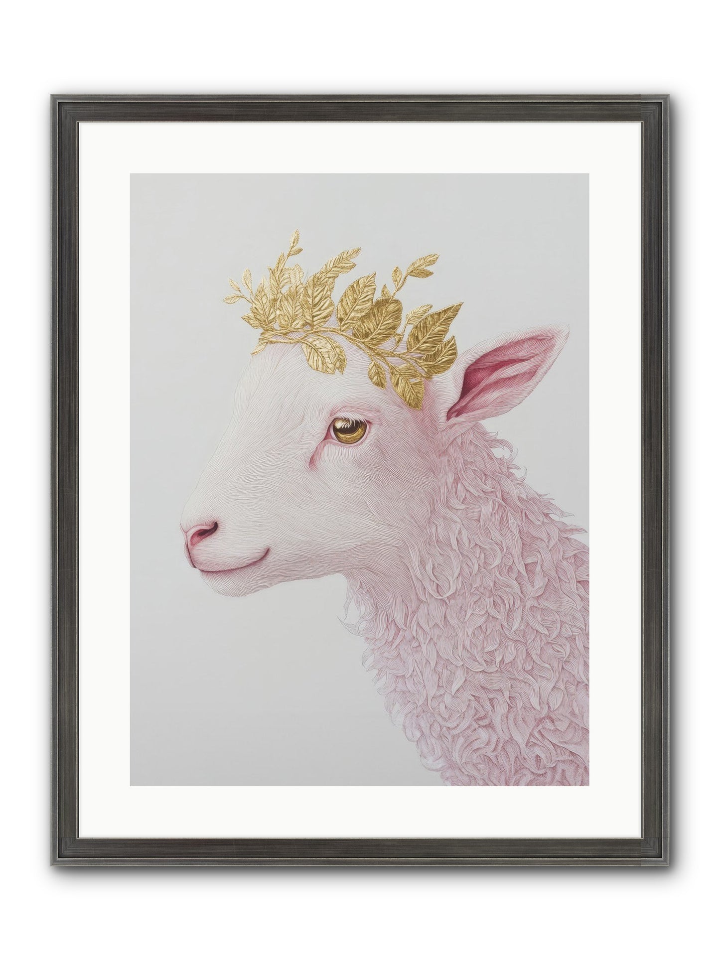 Sugared Snow Framed Print - Slimwoods Black/Silver 18x24