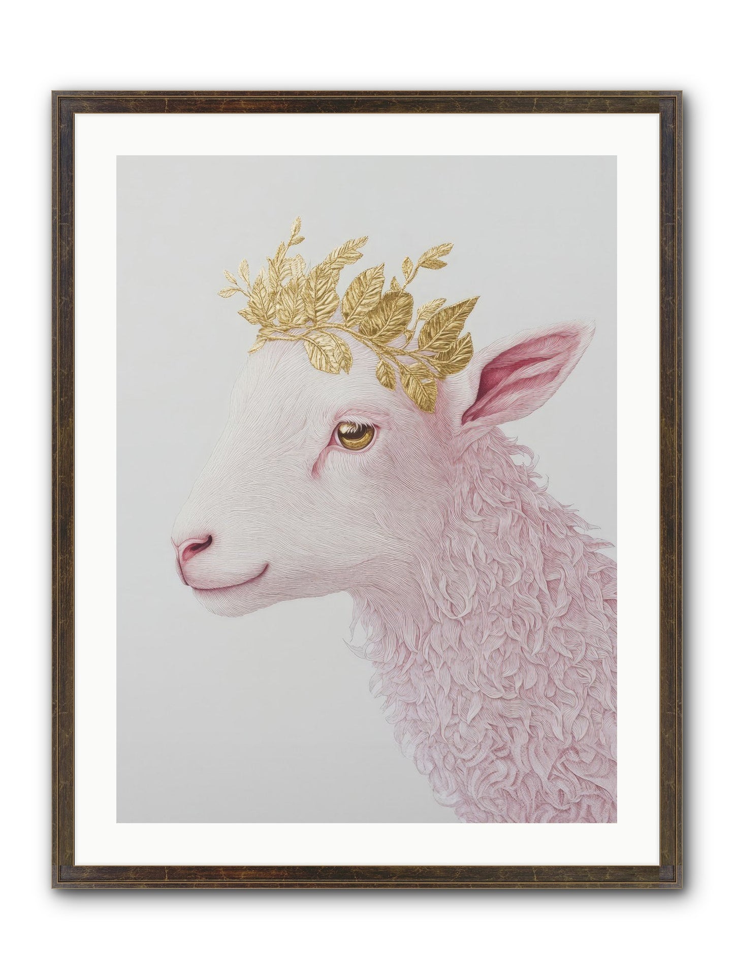 Sugared Snow Framed Print - Slimwoods Black/Gold 24x32