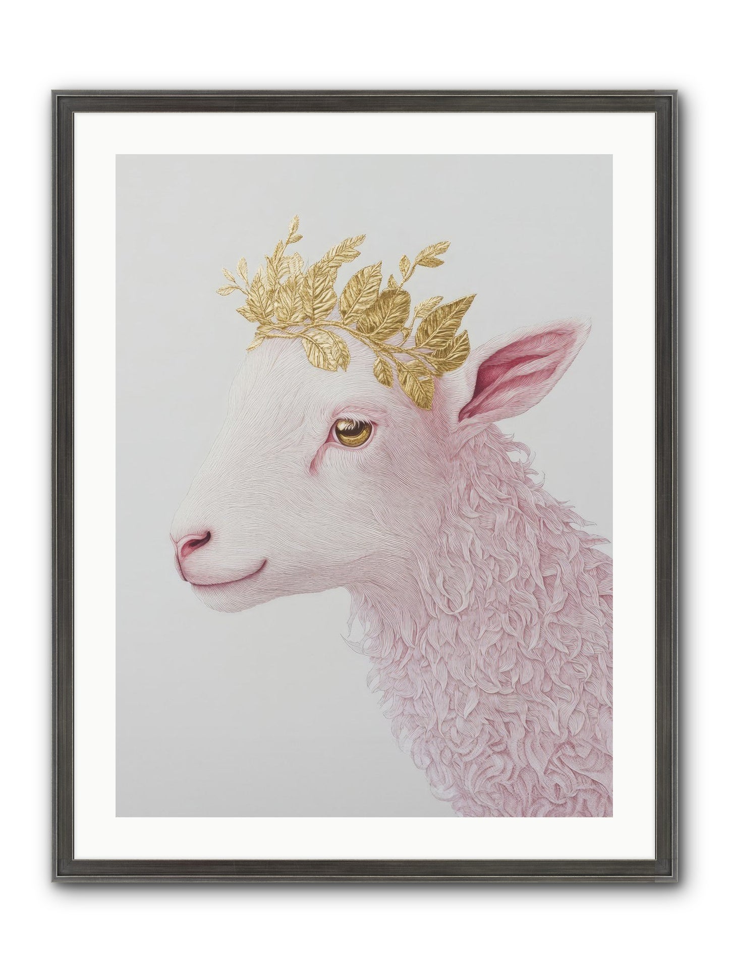 Sugared Snow Framed Print - Slimwoods Black/Silver 24x32