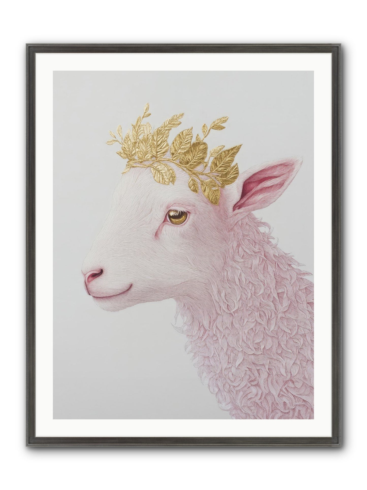 Sugared Snow Framed Print - Slimwoods Black/Silver 30x40
