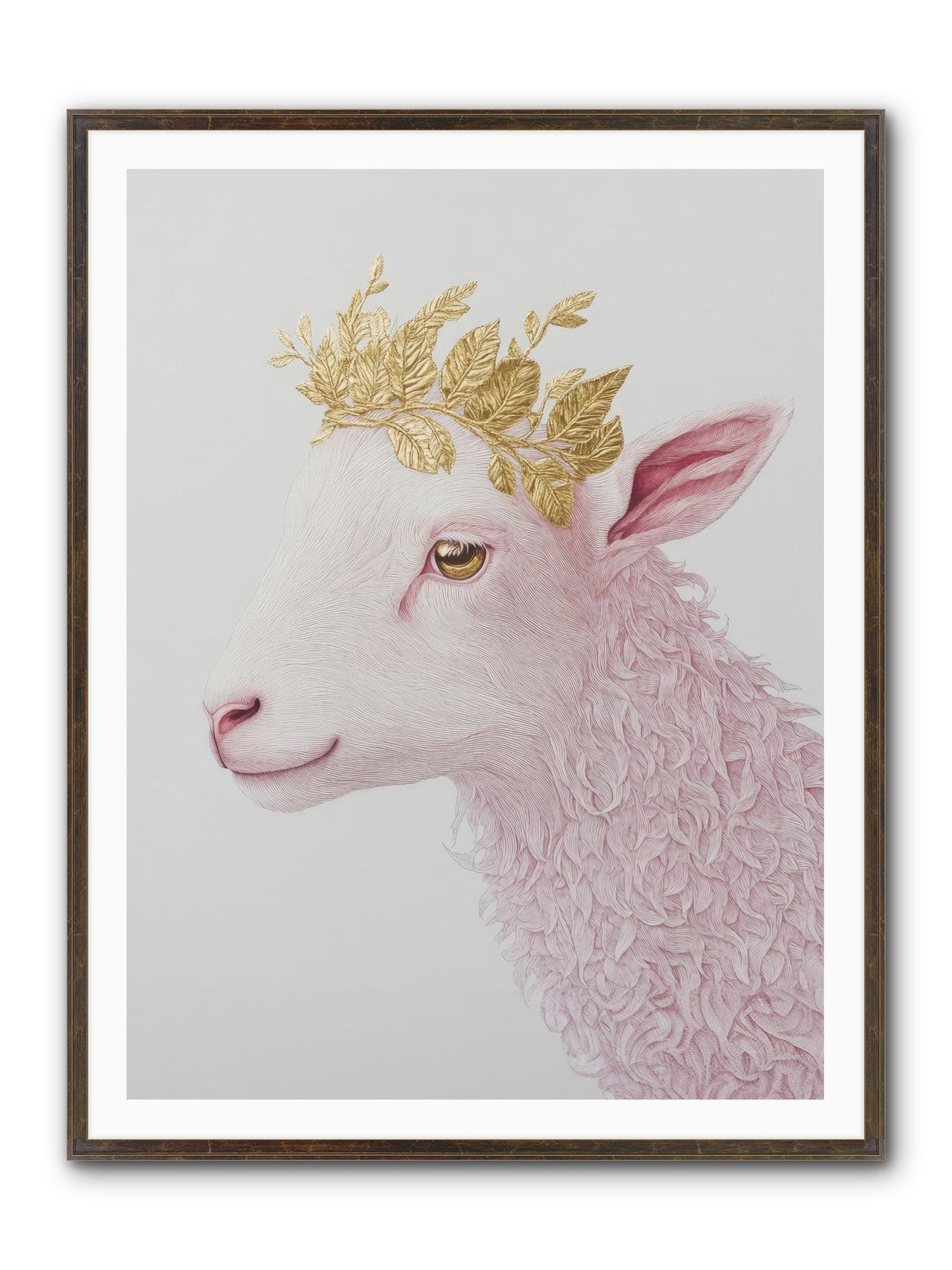 Sugared Snow Framed Print - Slimwoods Black/Gold 36x48