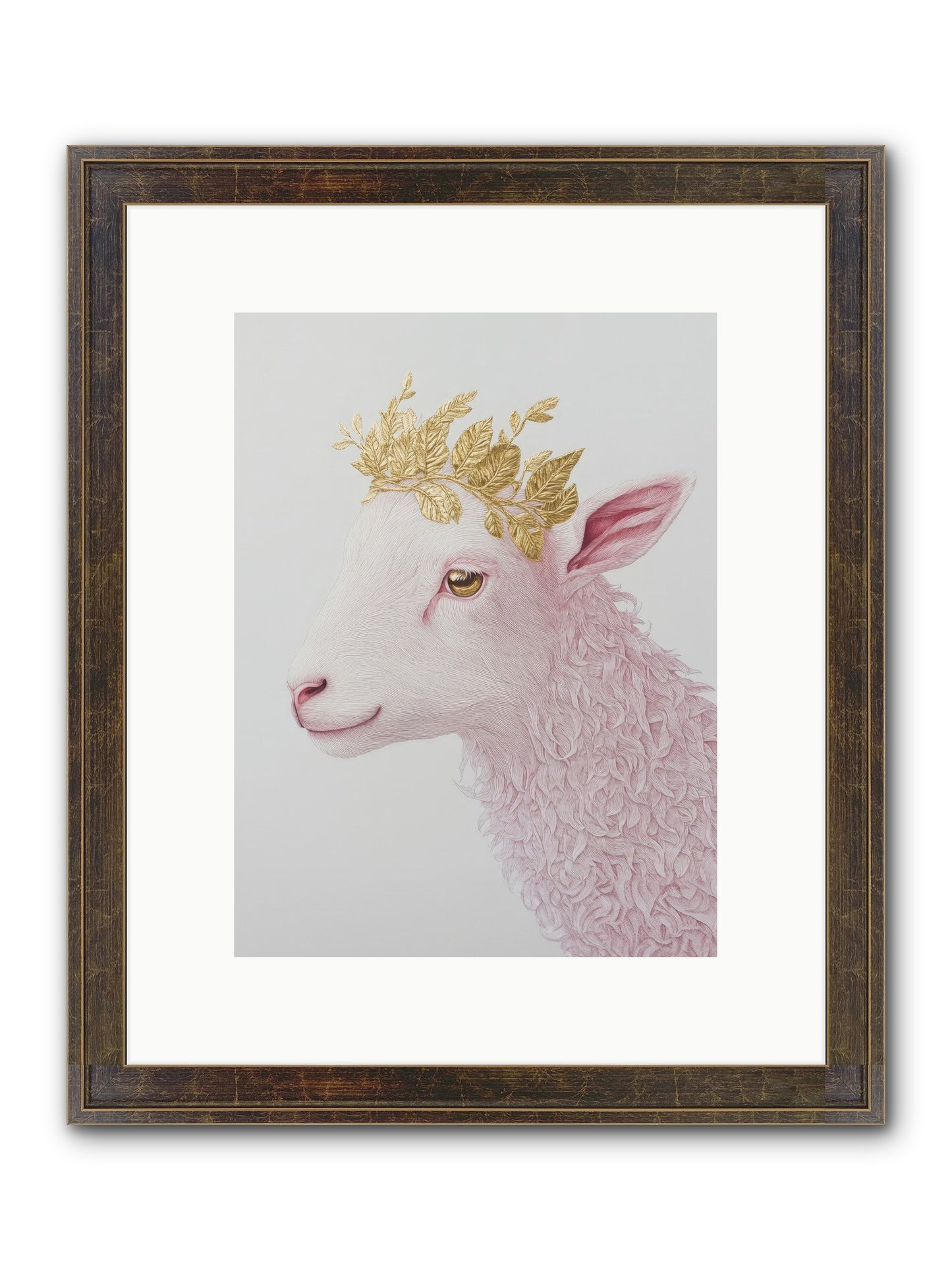 Sugared Snow Framed Print - Slimwoods Black/Gold 9x12
