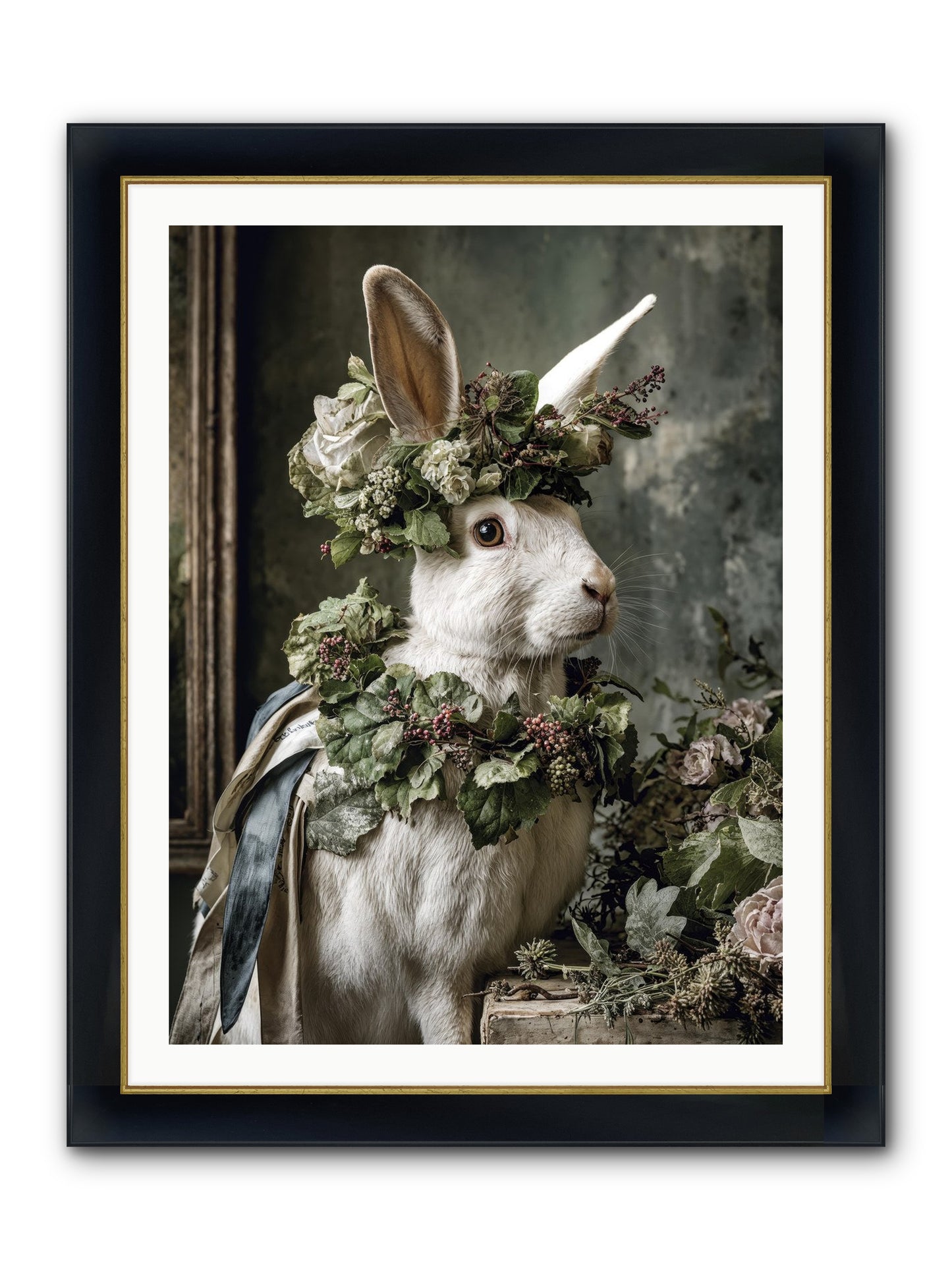 Sumerlin Framed Print - Wide Black w/Gold 30x40