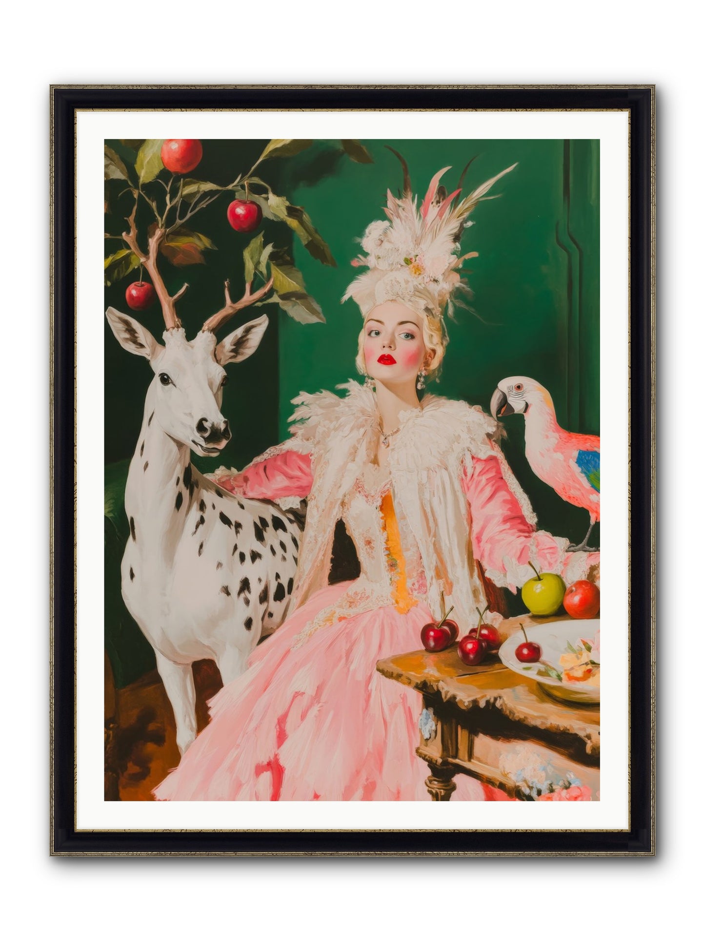 Summer At Sweet Vale Framed Print - Black & Gold 36x48