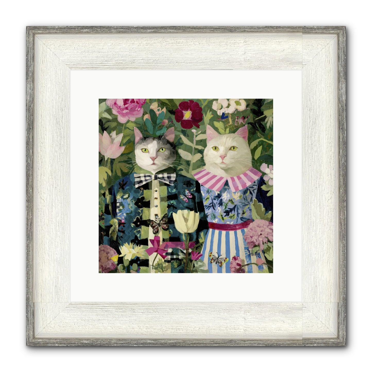 Summer Canvas Framed Print - Driftwood White 12x12
