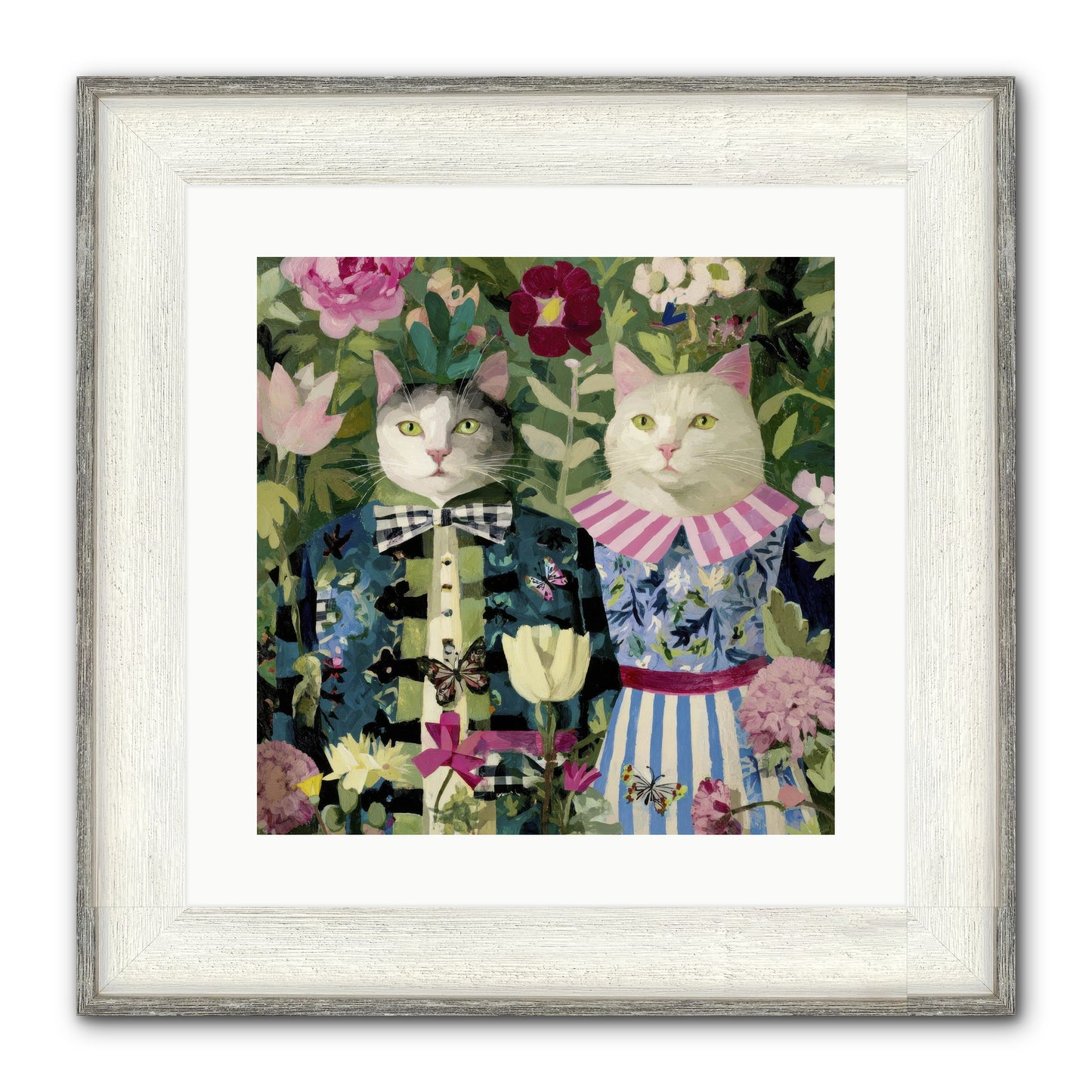 Summer Canvas Framed Print - Driftwood White 16x16