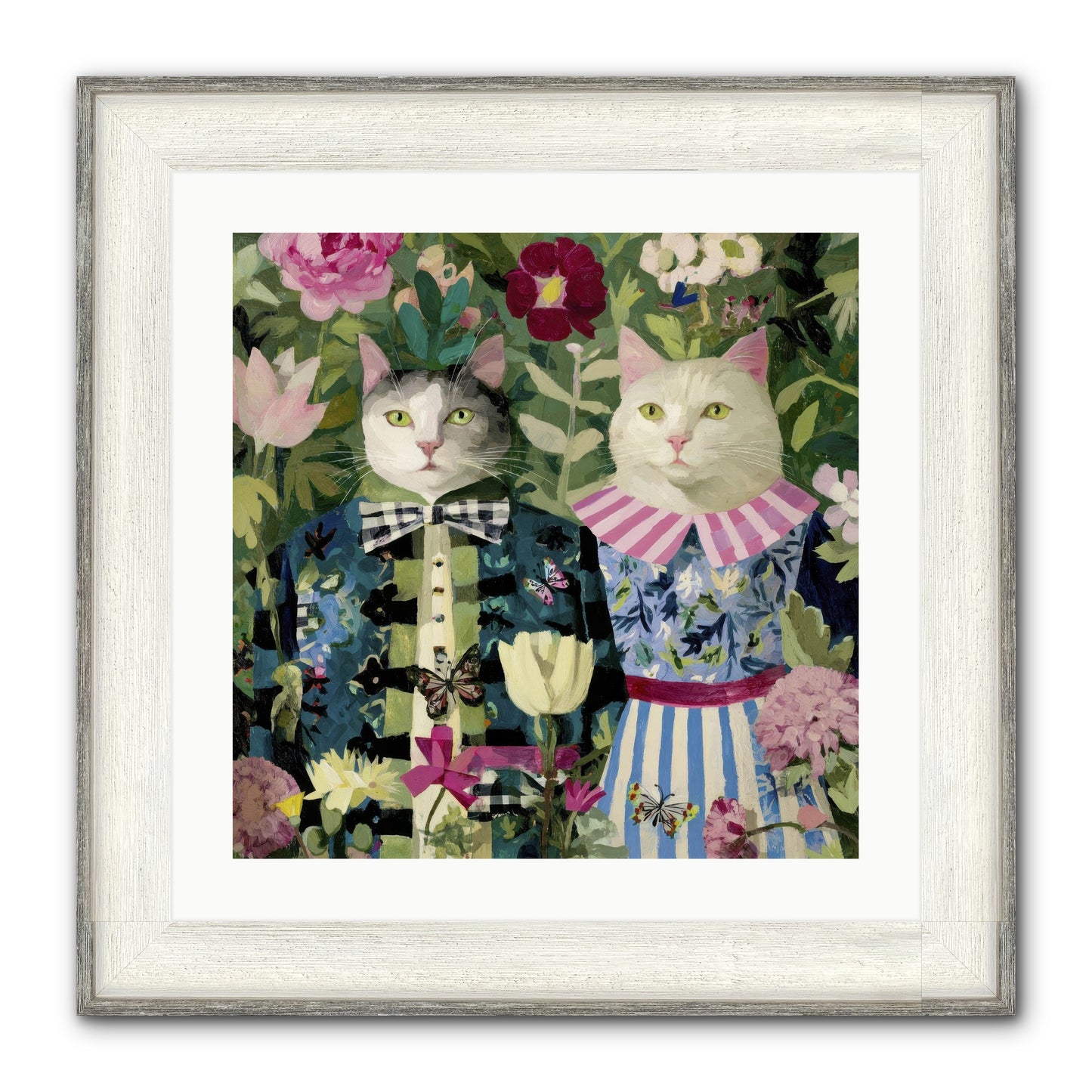Summer Canvas Framed Print - Driftwood White 20x20