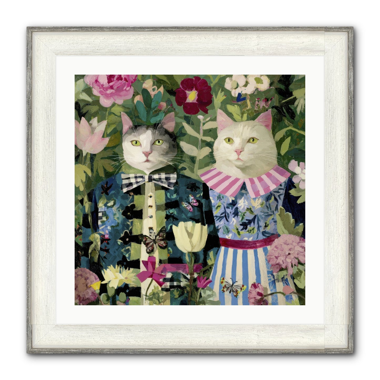 Summer Canvas Framed Print - Driftwood White 24x24