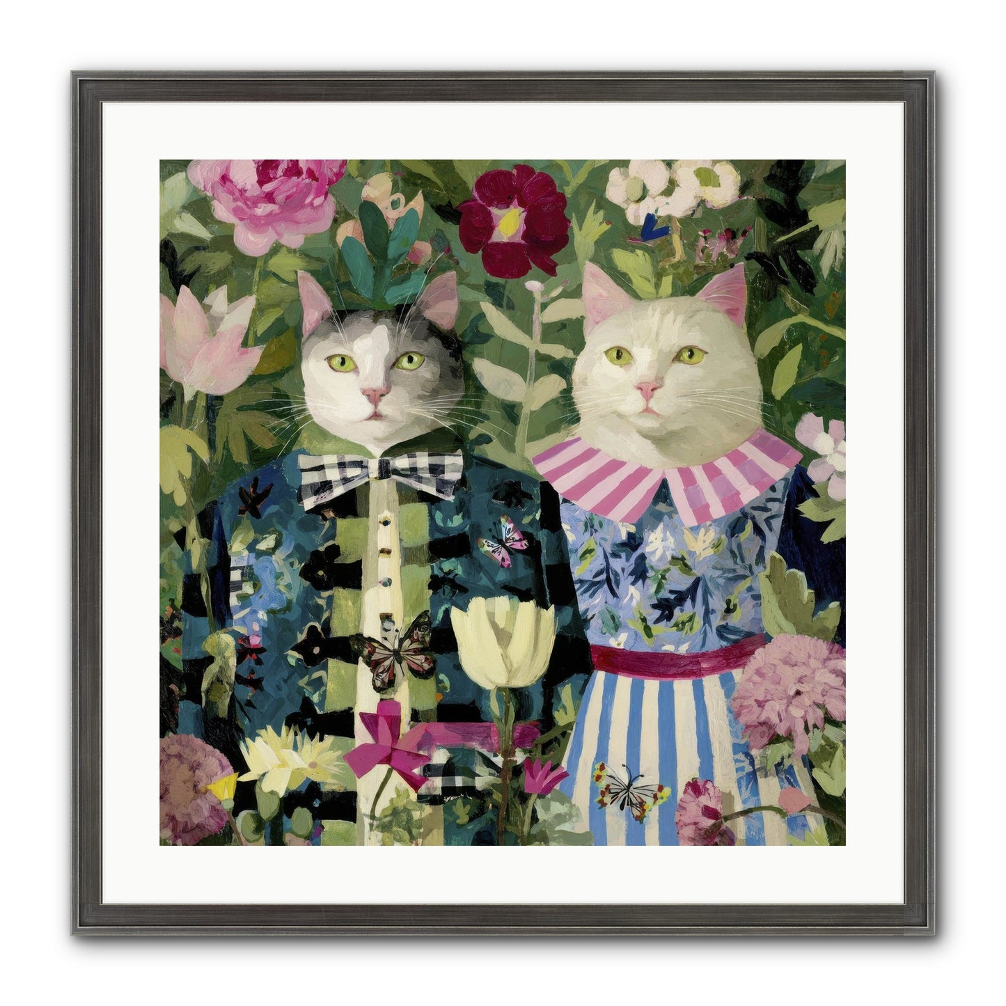Summer Canvas Framed Print - Slimwoods Black/Silver 24x24