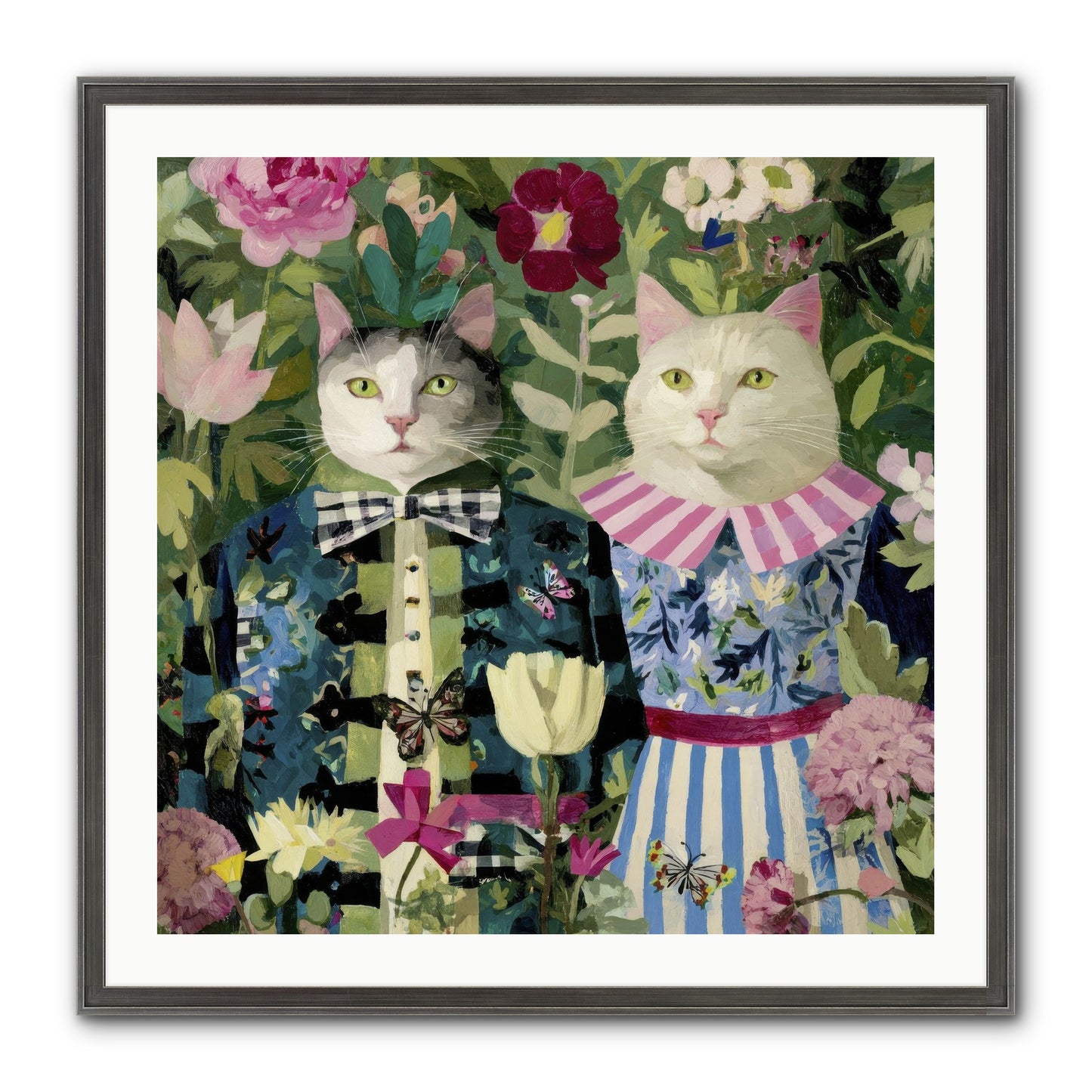 Summer Canvas Framed Print - Slimwoods Black/Silver 30x30