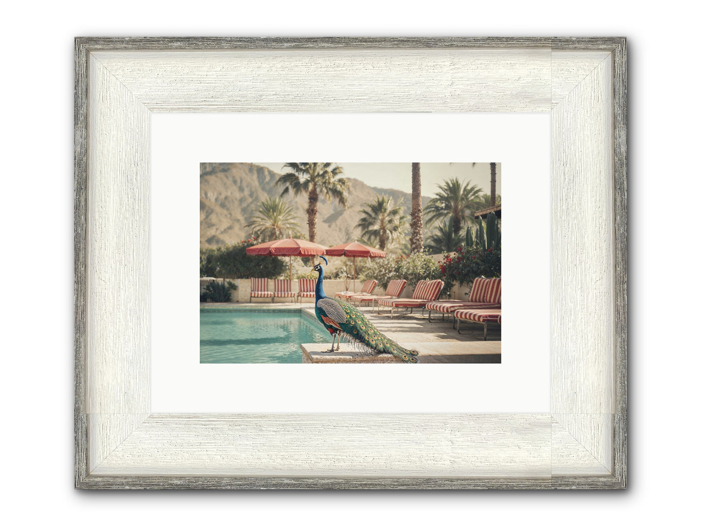Summer In The Riviera Framed Print - Driftwood White 12x8