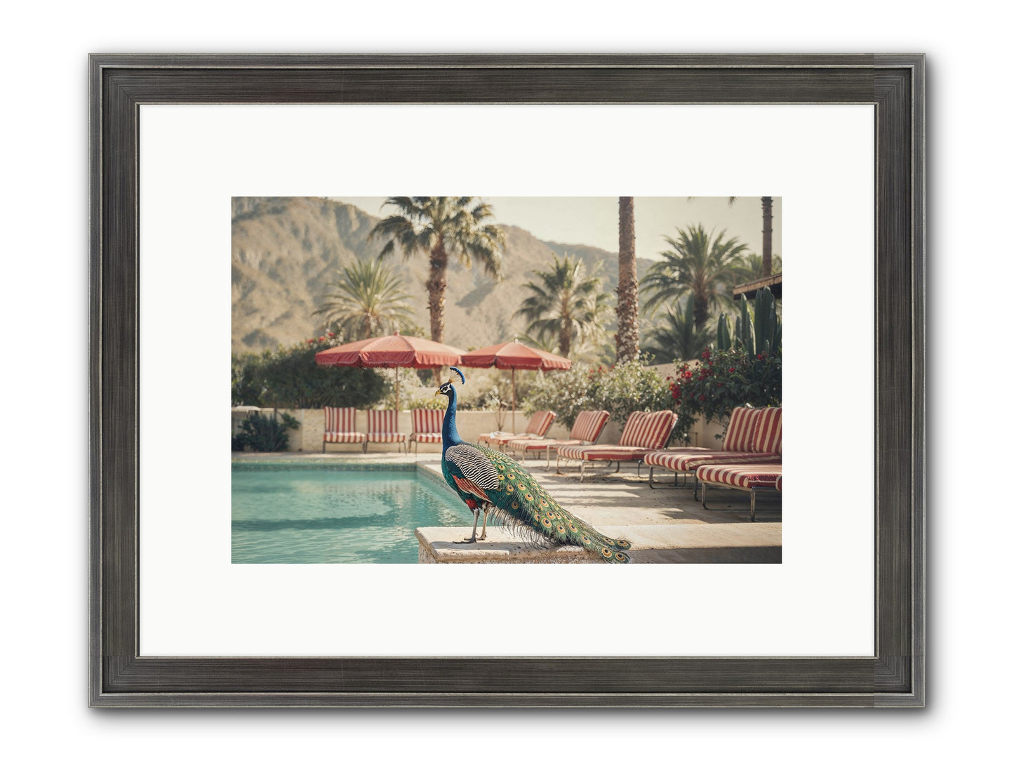 Summer In The Riviera Framed Print - Slimwoods Black/Silver 12x8