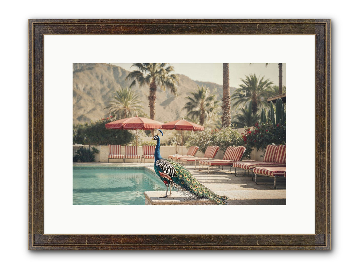 Summer In The Riviera Framed Print - Slimwoods Black/Gold 15x10