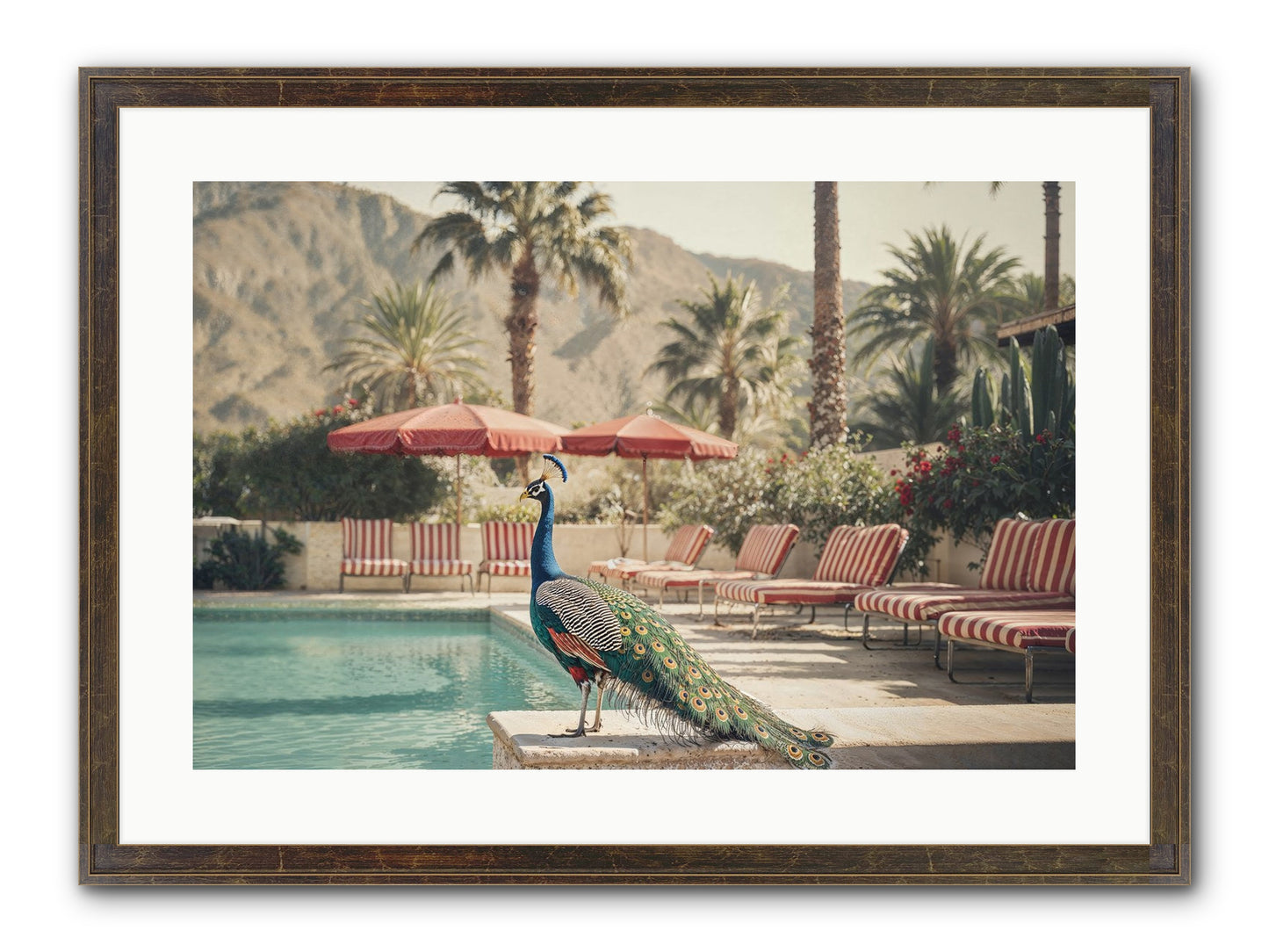 Summer In The Riviera Framed Print - Slimwoods Black/Gold 24x16