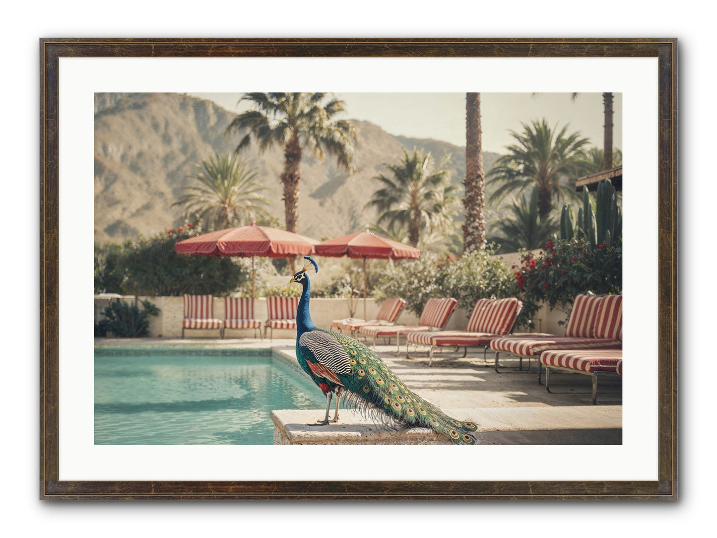 Summer In The Riviera Framed Print - Slimwoods Black/Gold 30x20