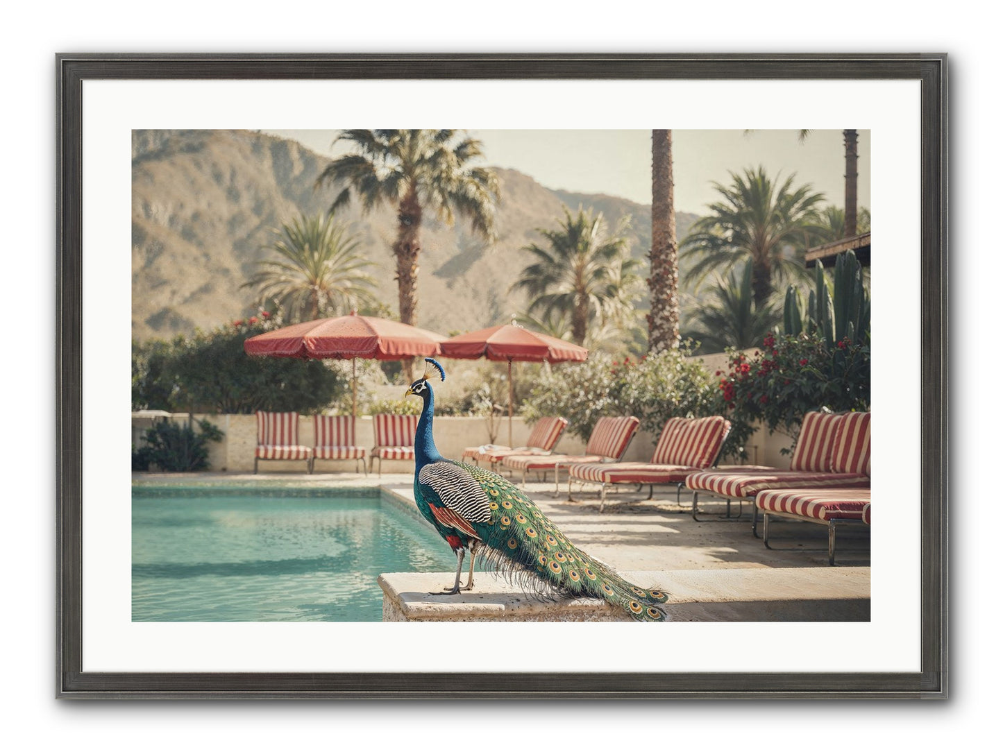 Summer In The Riviera Framed Print - Slimwoods Black/Silver 30x20