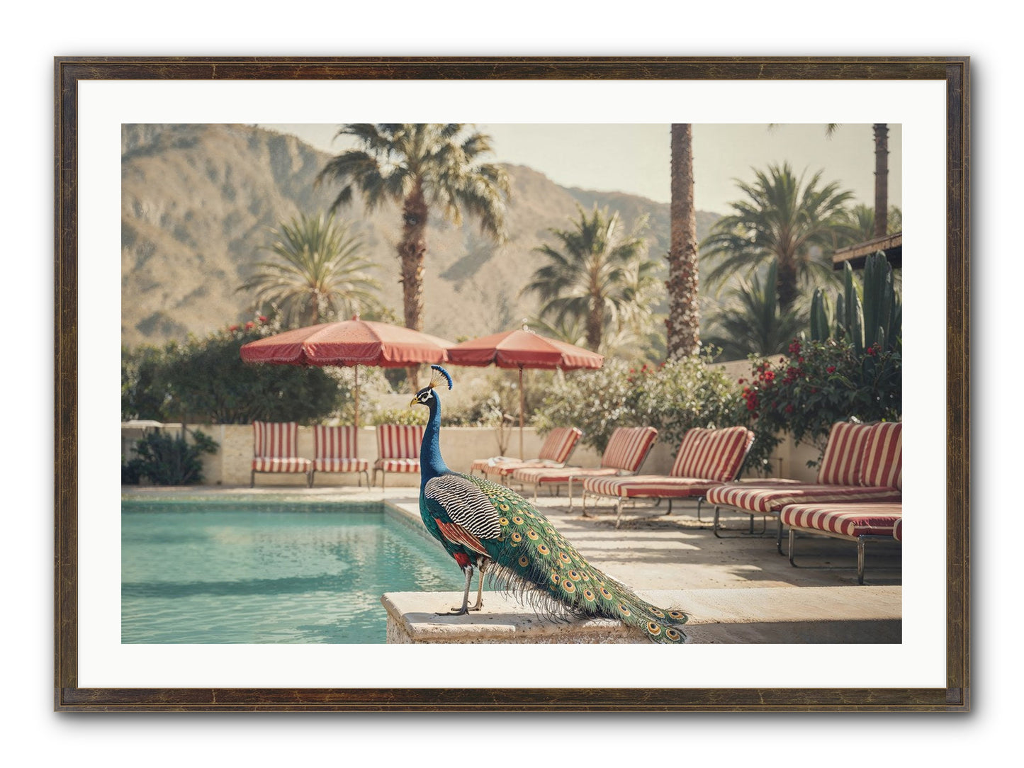 Summer In The Riviera Framed Print - Slimwoods Black/Gold 36x24