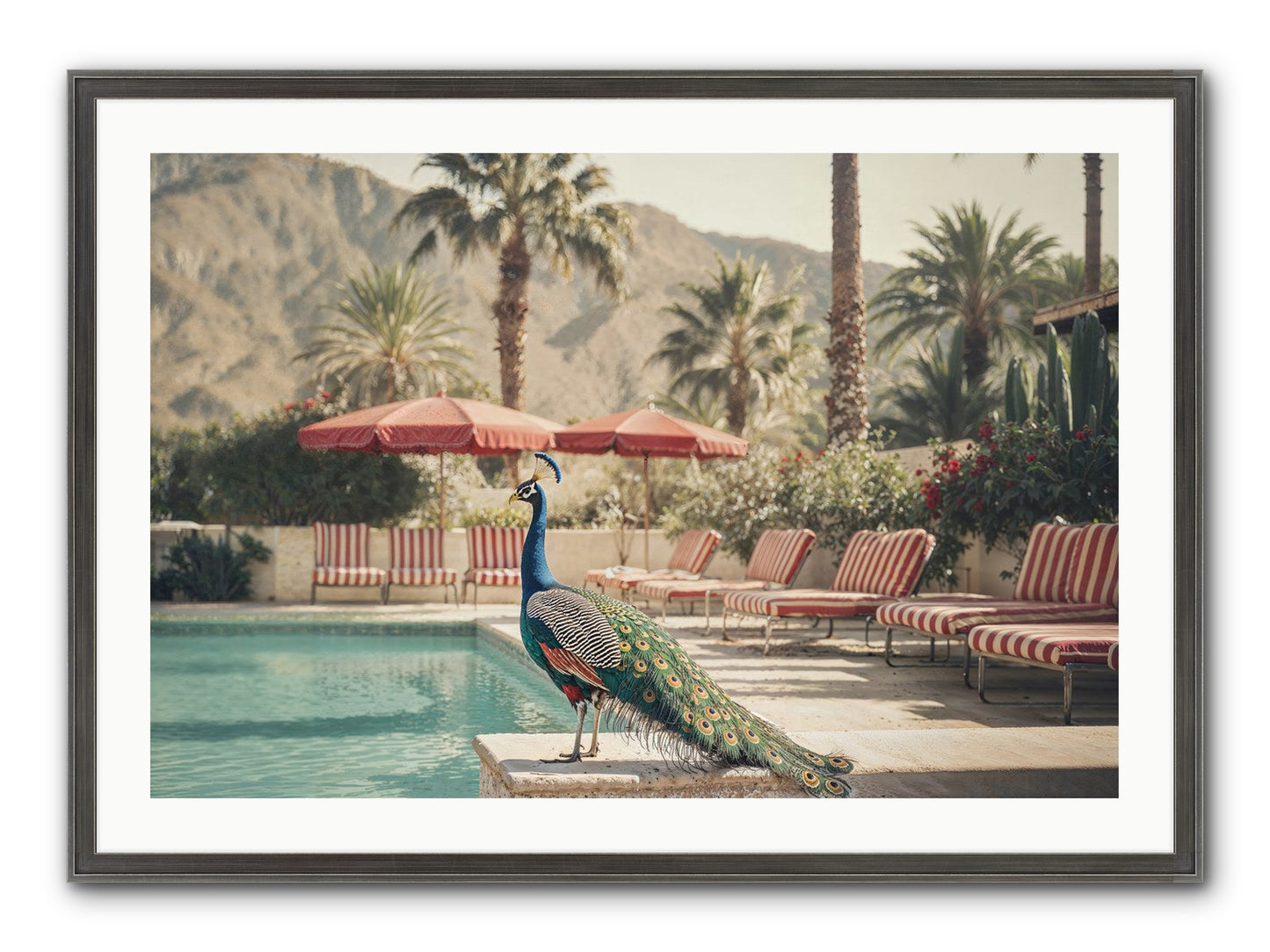 Summer In The Riviera Framed Print - Slimwoods Black/Silver 36x24