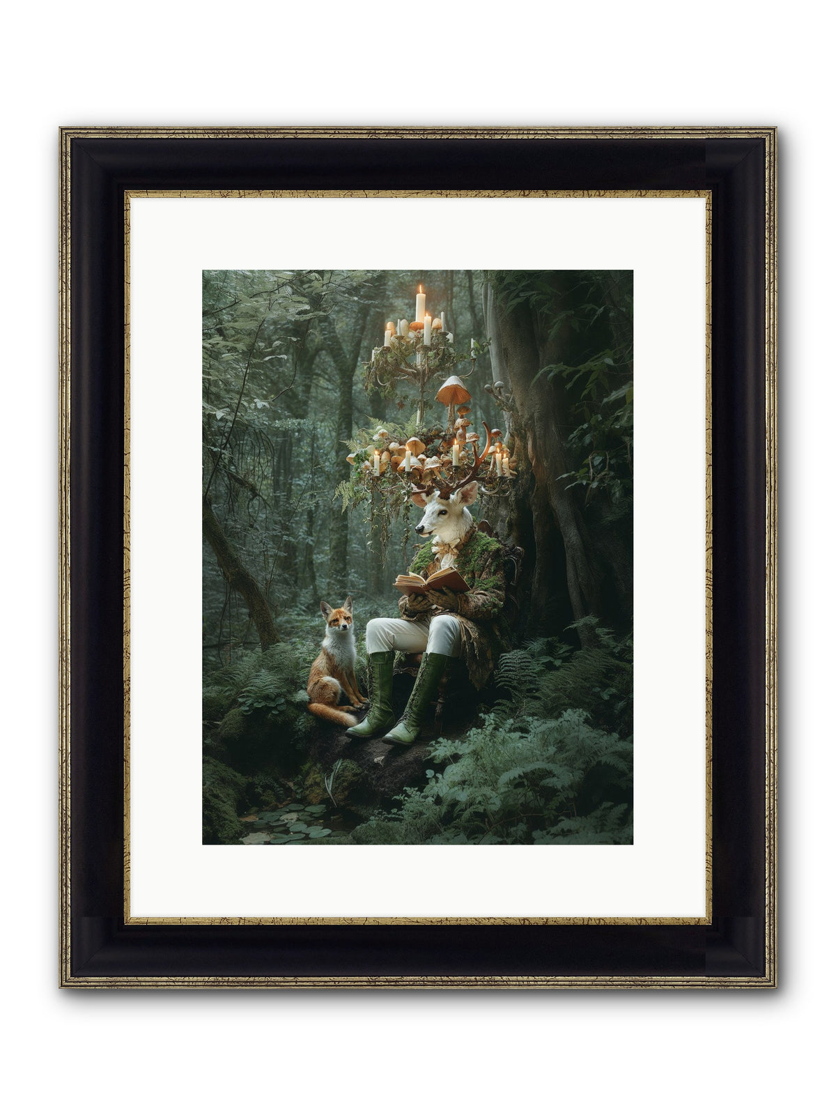 Summer Knows Secret Places Framed Print - Black & Gold 12x16