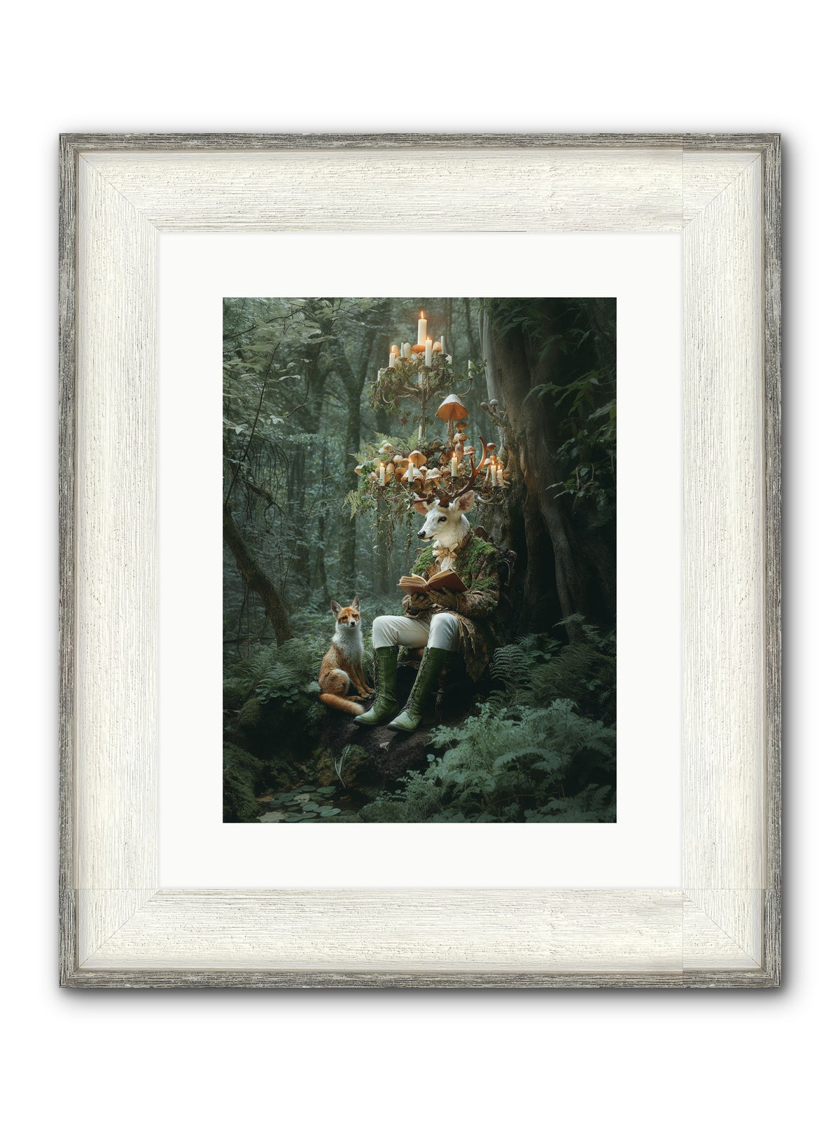 Summer Knows Secret Places Framed Print - Driftwood White 12x16