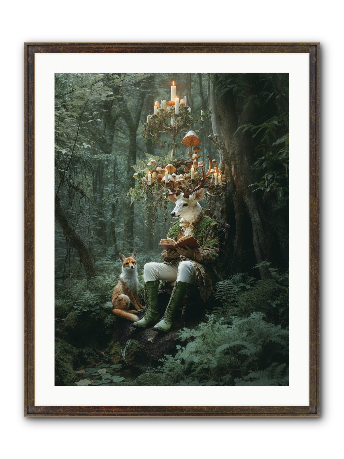 Summer Knows Secret Places Framed Print - Slimwoods Black/Gold 24x32