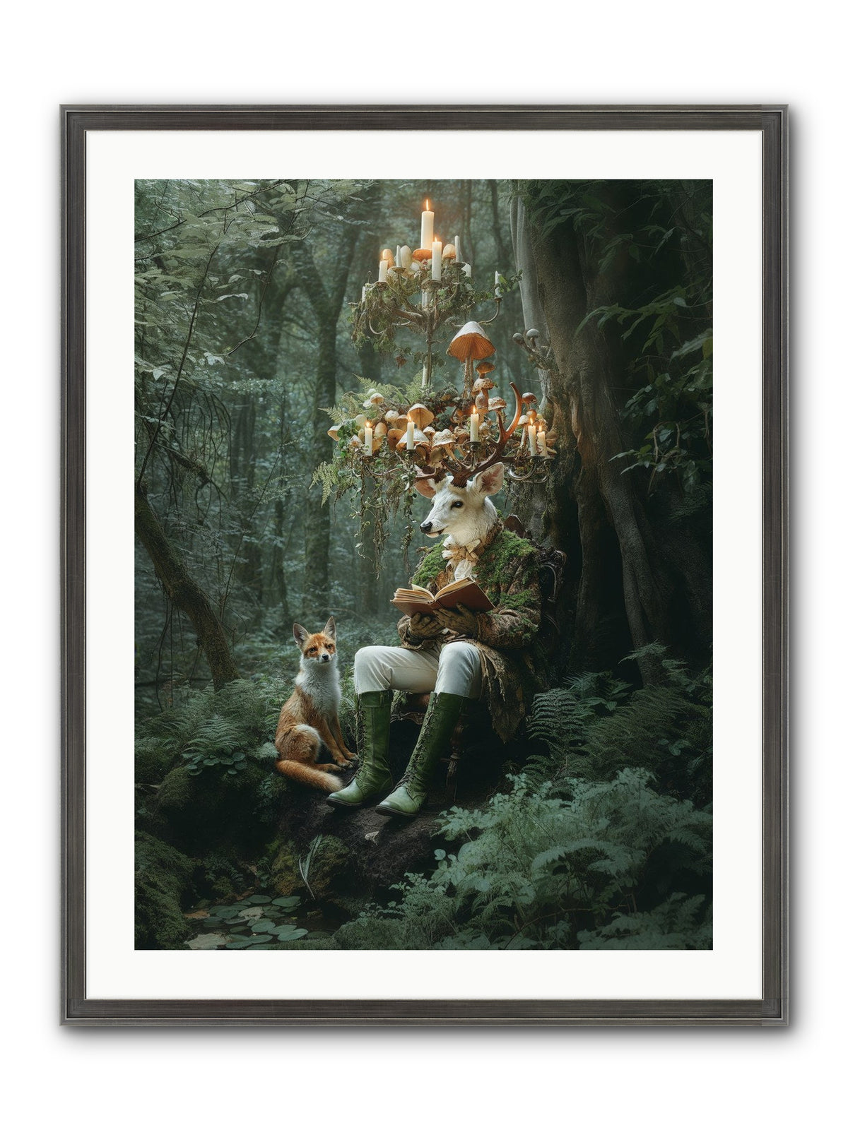 Summer Knows Secret Places Framed Print - Slimwoods Black/Silver 24x32