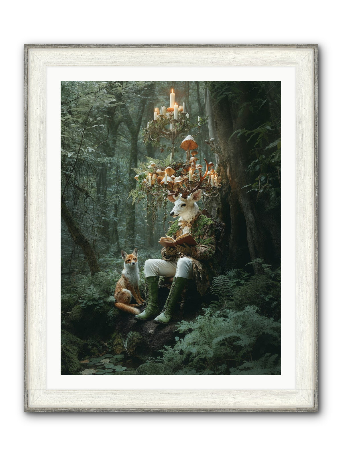 Summer Knows Secret Places Framed Print - Driftwood White 30x40