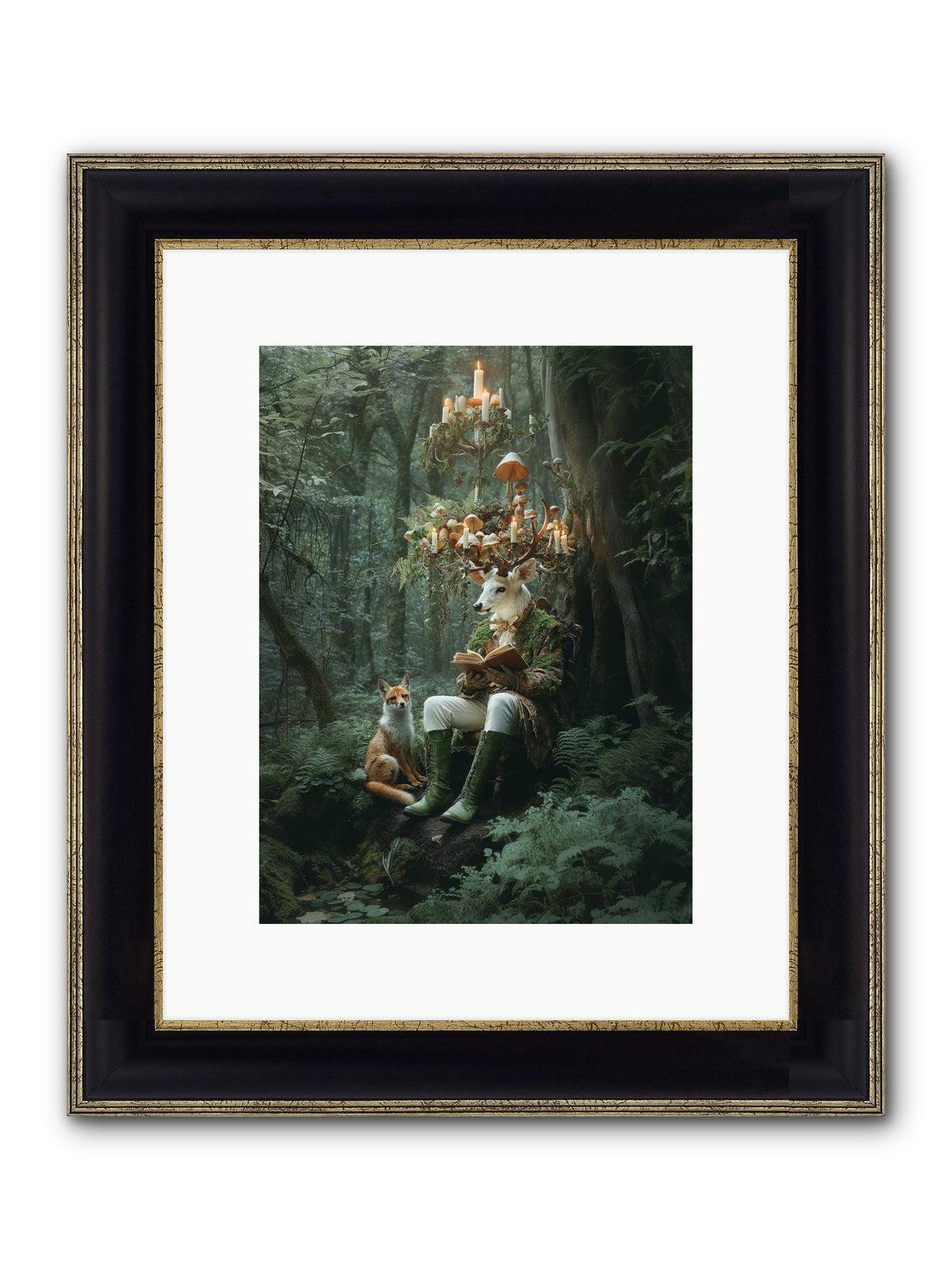 Summer Knows Secret Places Framed Print - Black & Gold 9x12