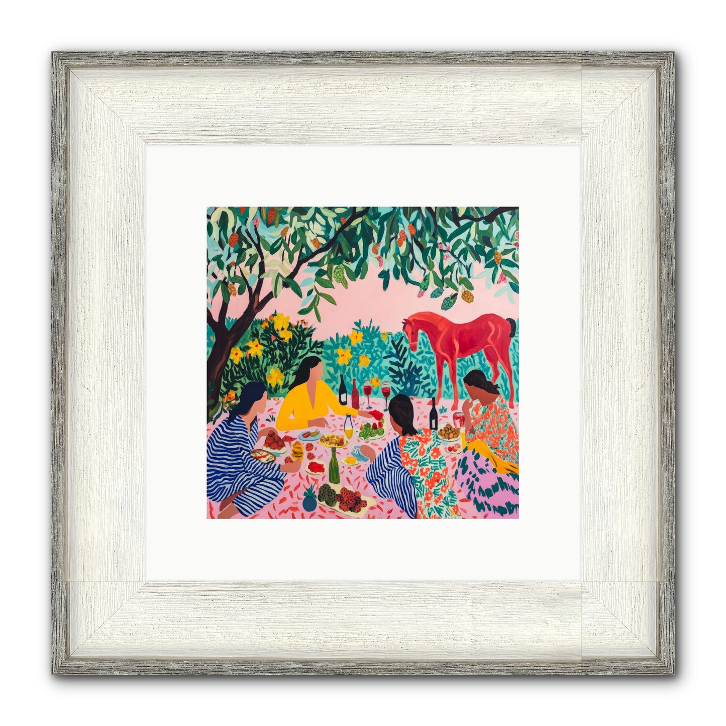 Summer Lingers Framed Print - Driftwood White 10x10
