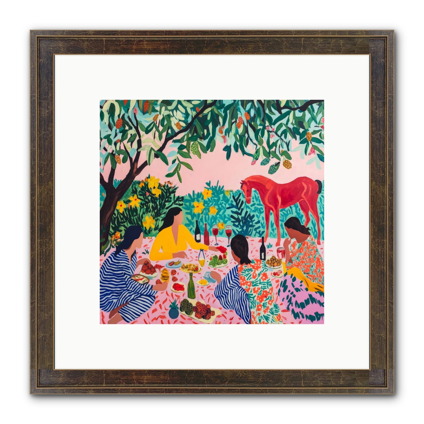 Summer Lingers Framed Print - Slimwoods Black/Gold 10x10