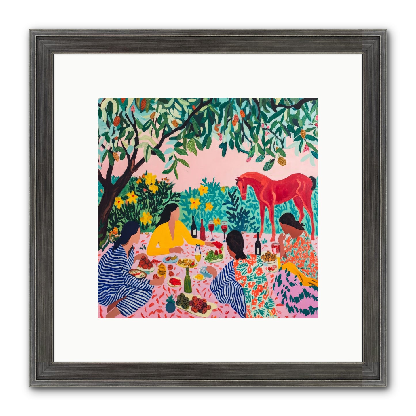 Summer Lingers Framed Print - Slimwoods Black/Silver 10x10