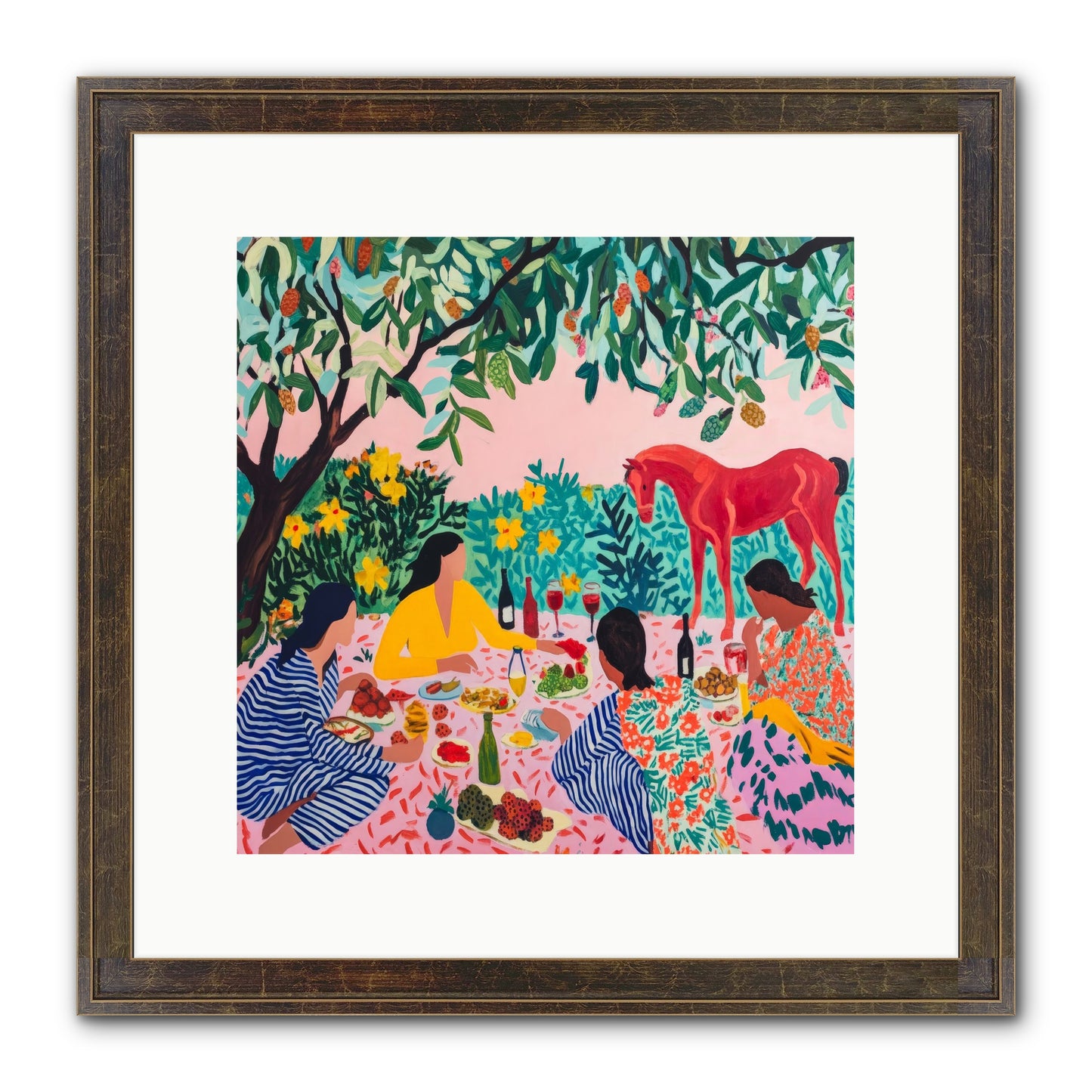 Summer Lingers Framed Print - Slimwoods Black/Gold 12x12