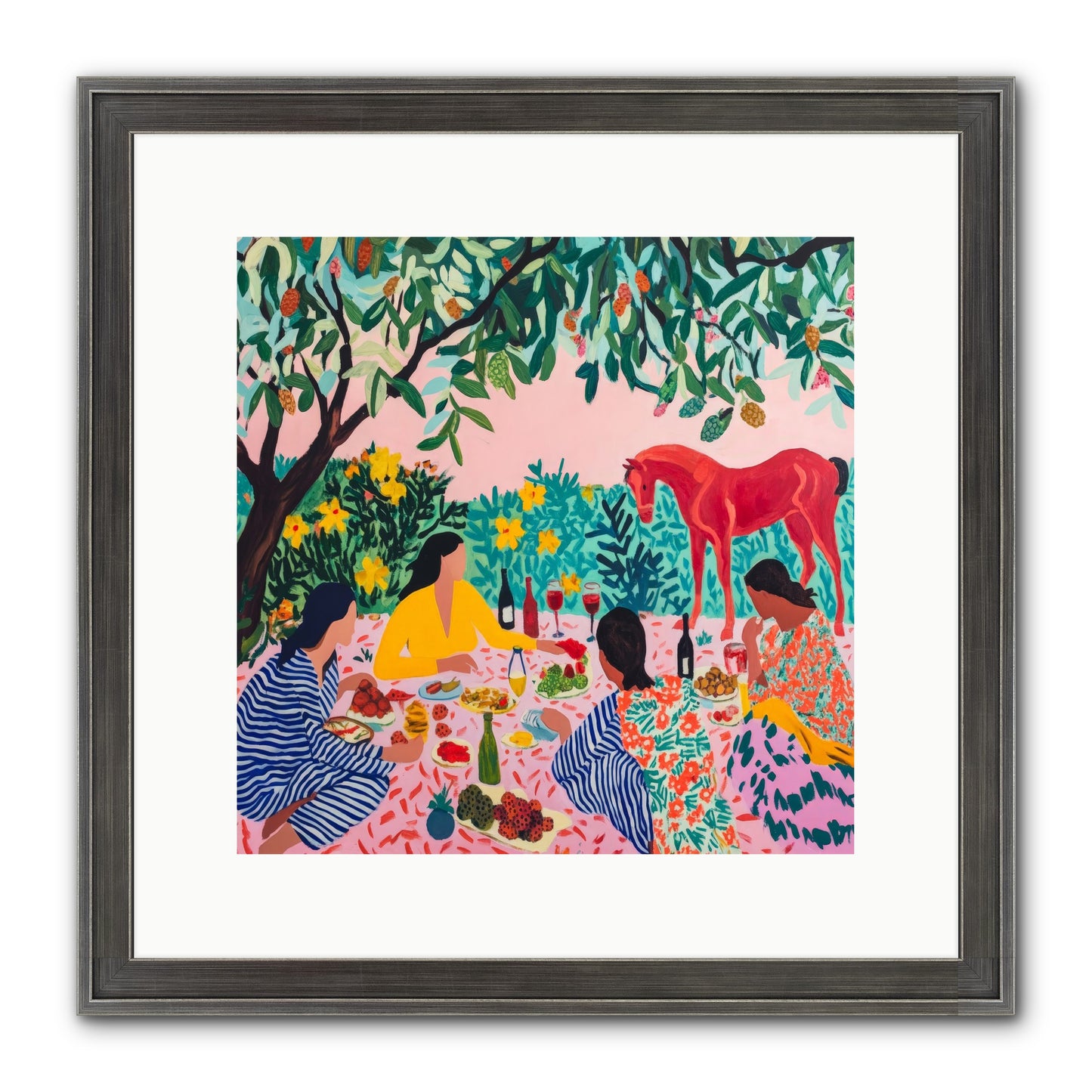 Summer Lingers Framed Print - Slimwoods Black/Silver 12x12