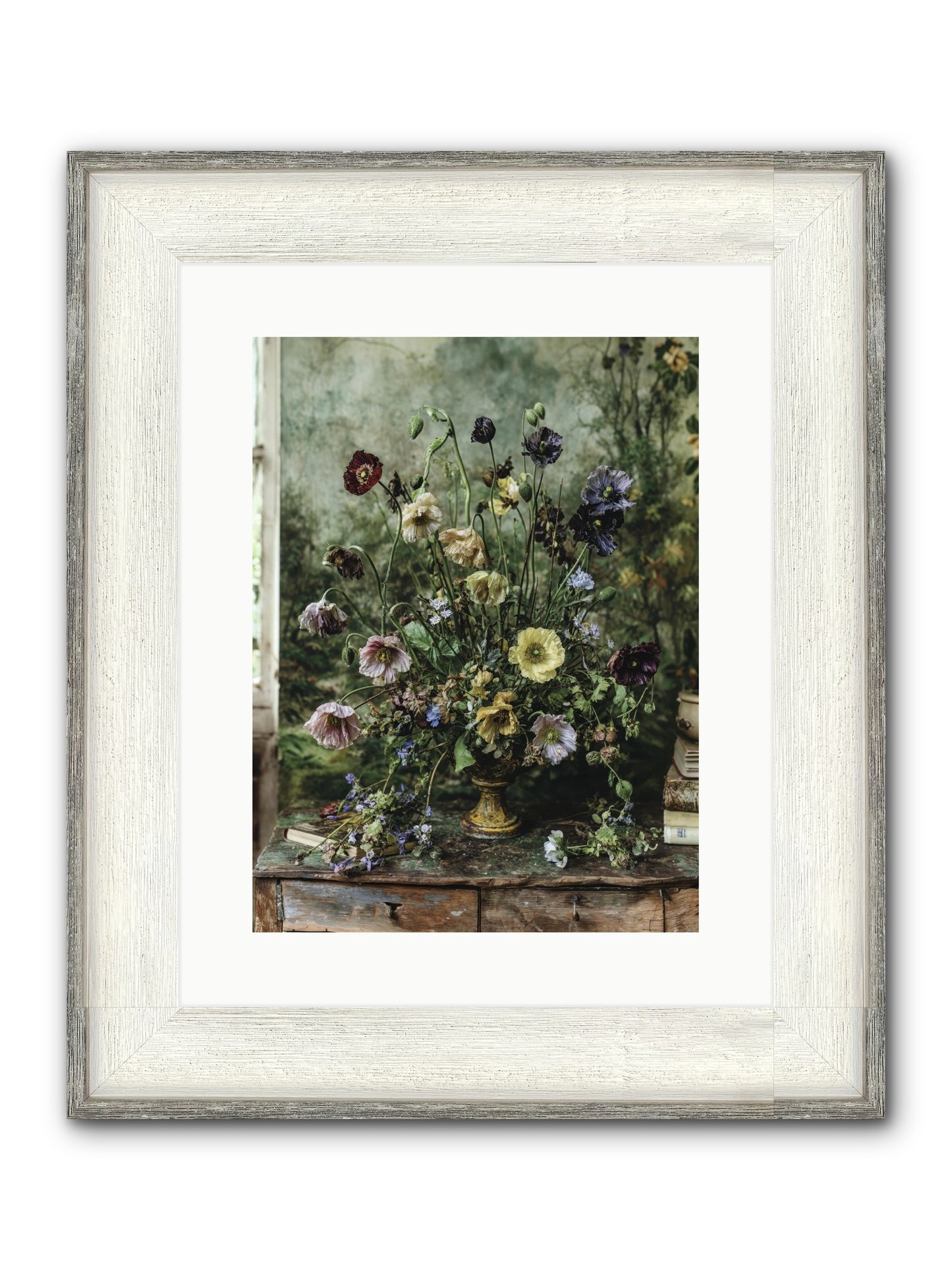Summer Lustre Framed Print - Driftwood White 12x16
