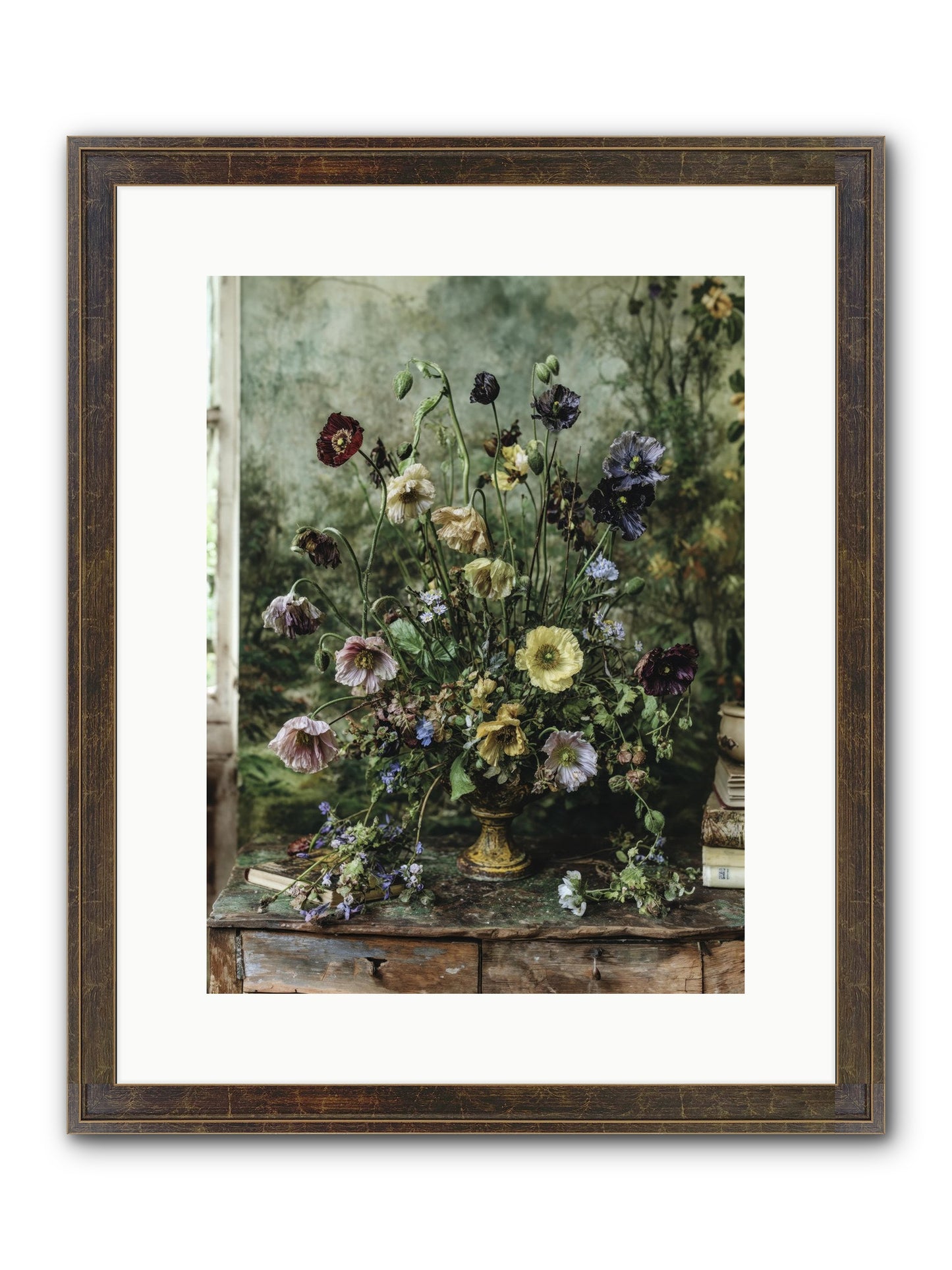 Summer Lustre Framed Print - Slimwoods Black/Gold 12x16
