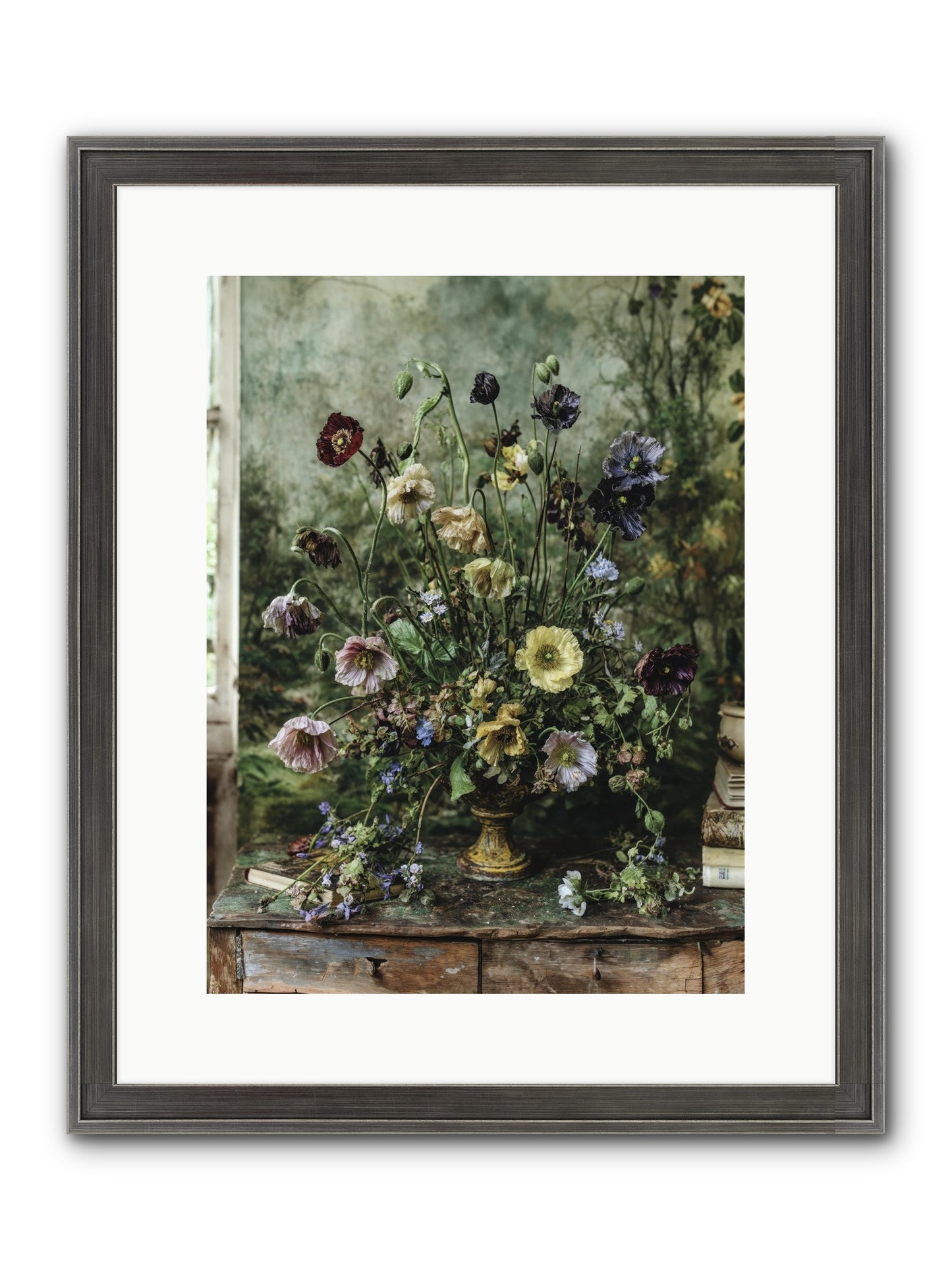 Summer Lustre Framed Print - Slimwoods Black/Silver 12x16