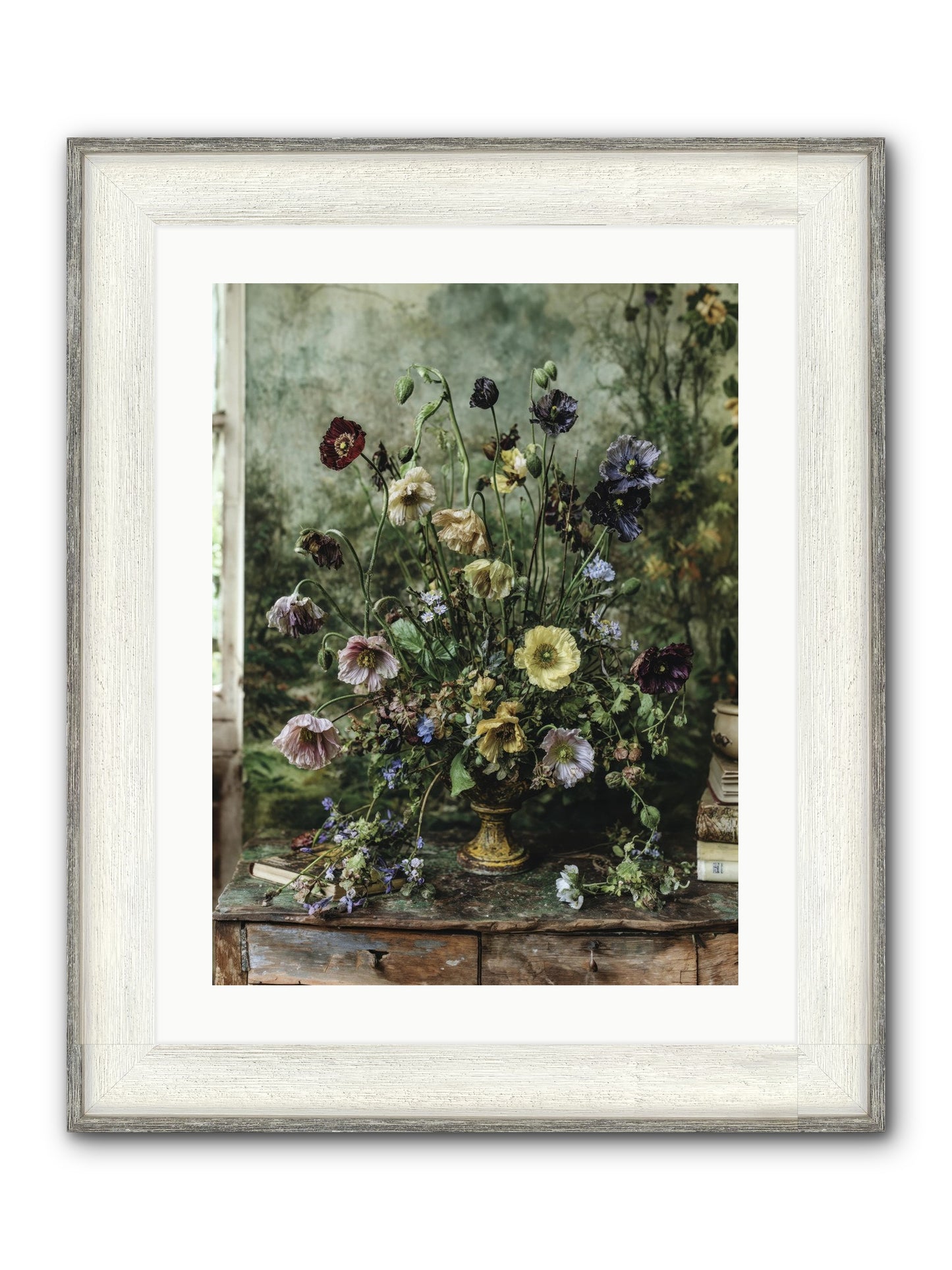 Summer Lustre Framed Print - Driftwood White 18x24
