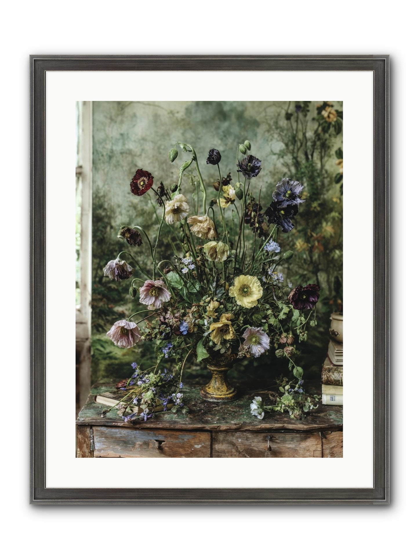 Summer Lustre Framed Print - Slimwoods Black/Silver 18x24