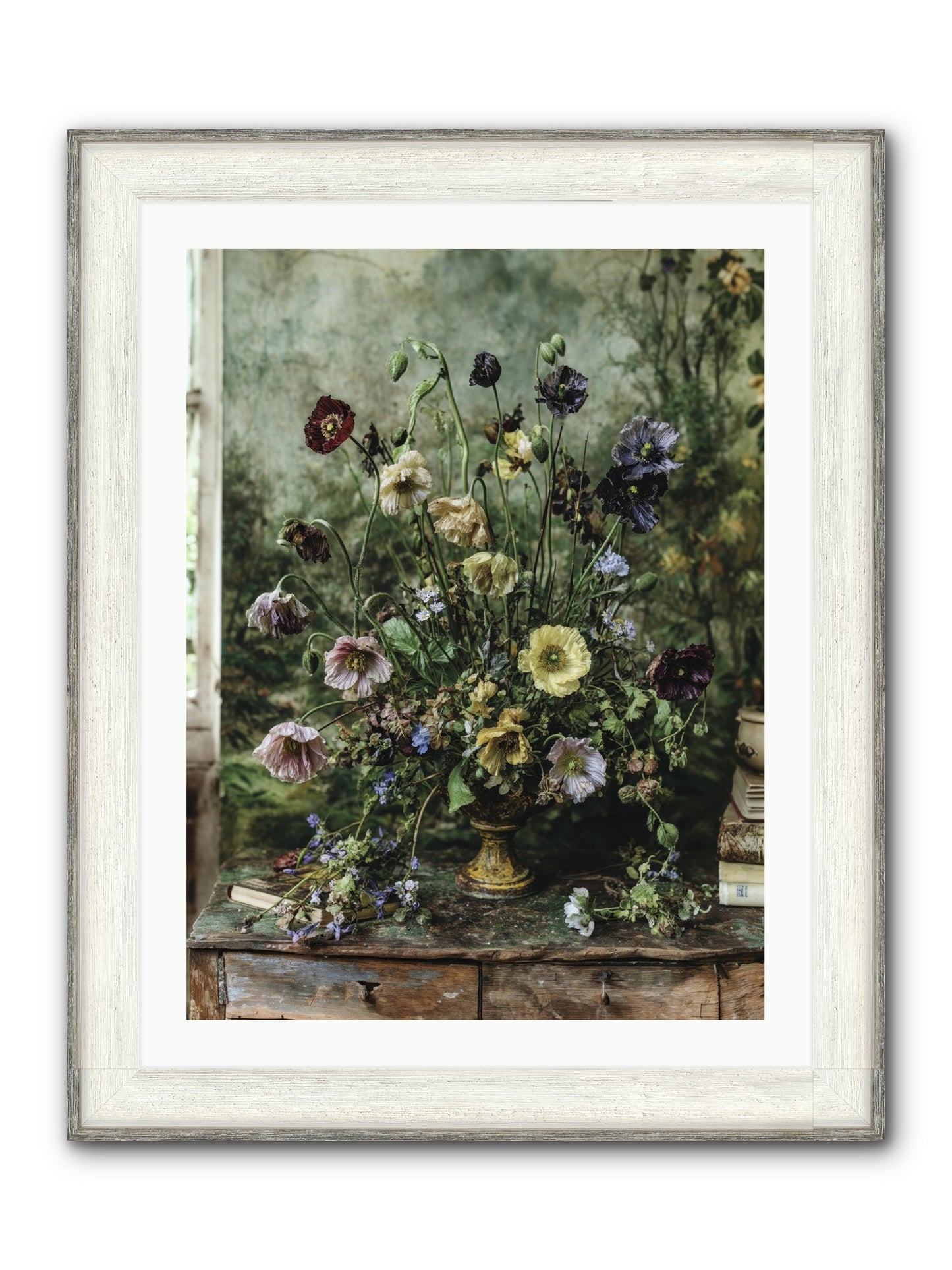 Summer Lustre Framed Print - Driftwood White 24x32