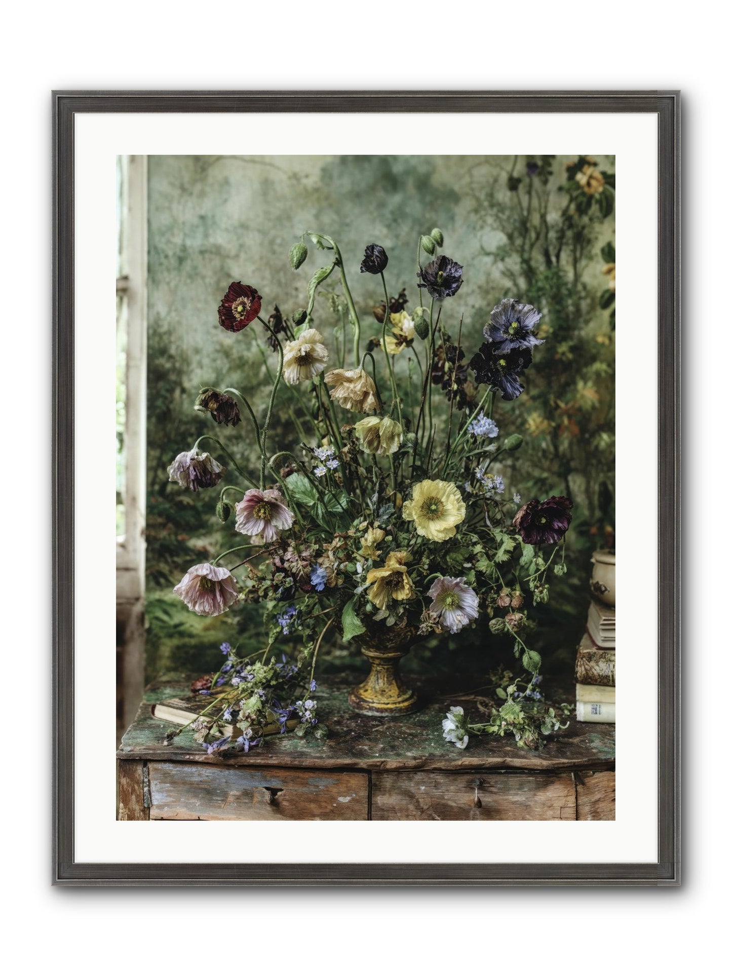 Summer Lustre Framed Print - Slimwoods Black/Silver 24x32