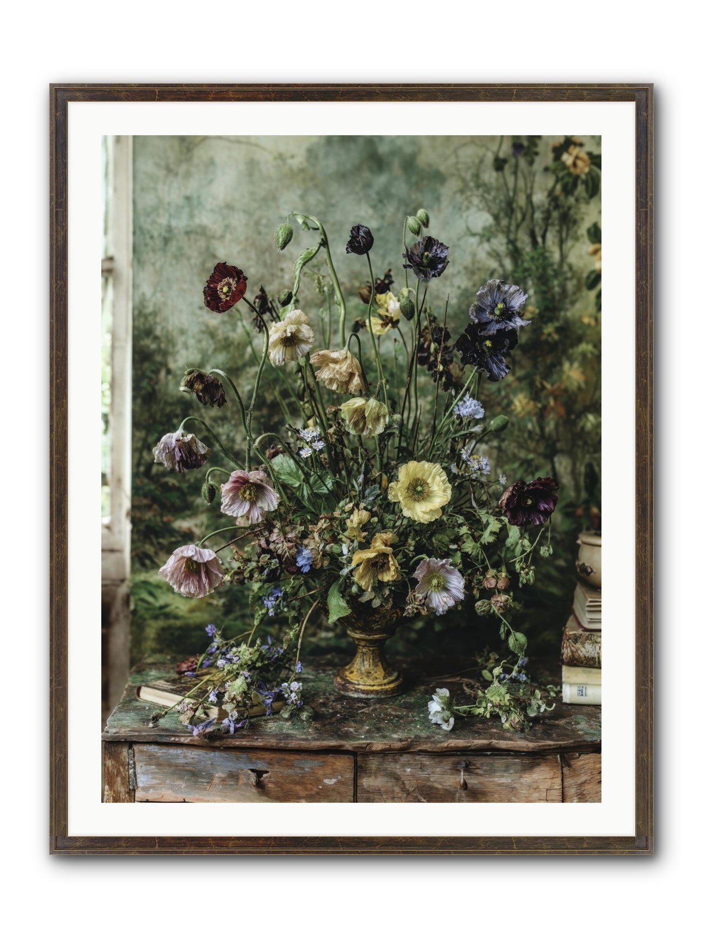 Summer Lustre Framed Print - Slimwoods Black/Gold 30x40