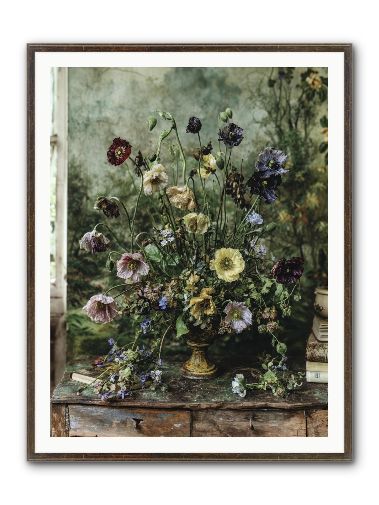 Summer Lustre Framed Print - Slimwoods Black/Gold 36x48