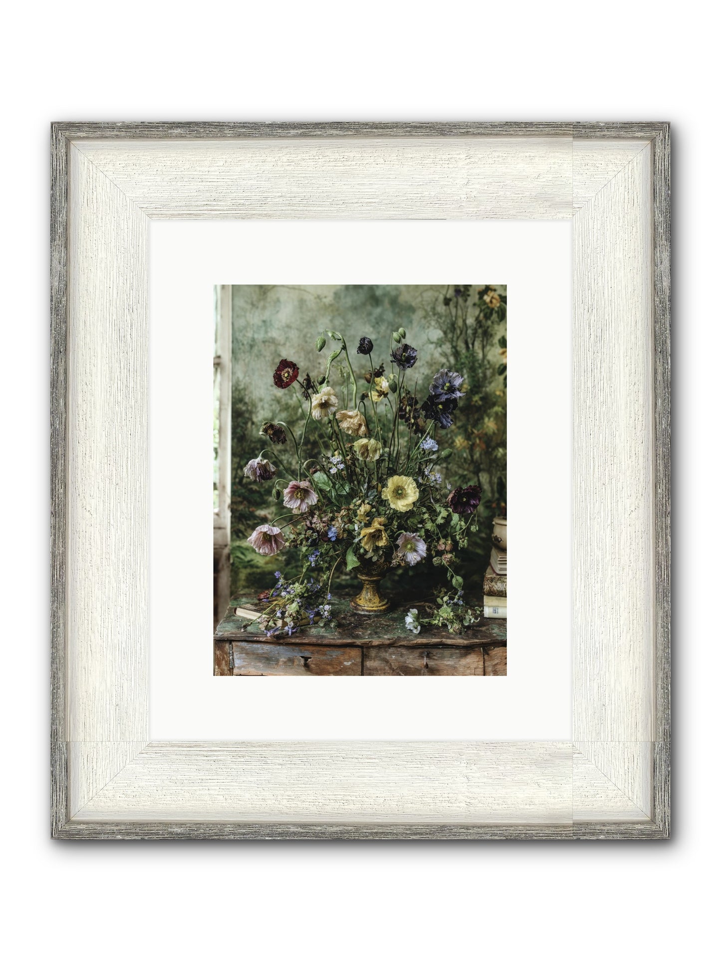 Summer Lustre Framed Print - Driftwood White 9x12