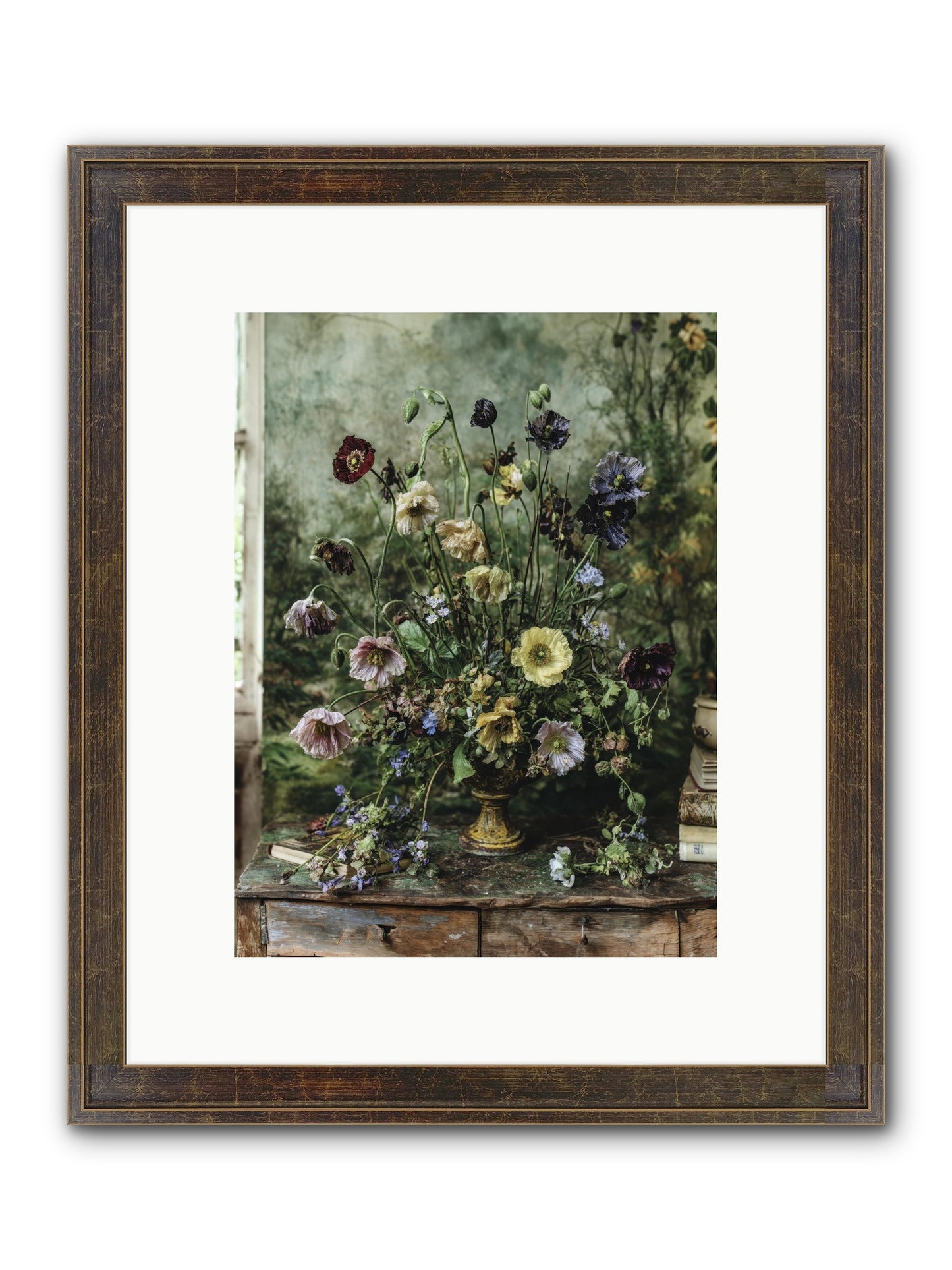 Summer Lustre Framed Print - Slimwoods Black/Gold 9x12