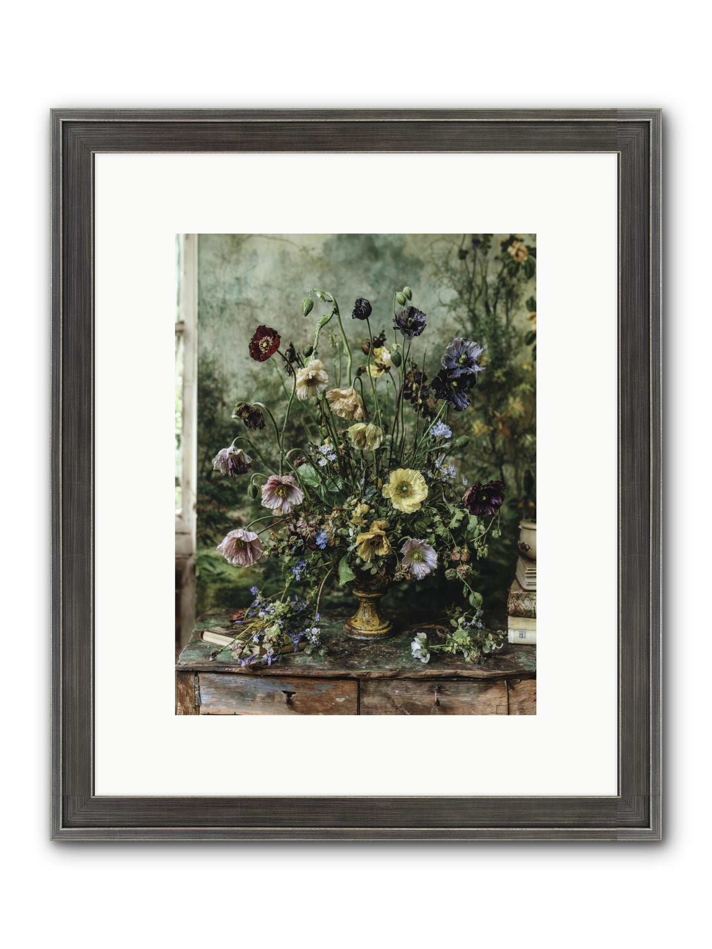 Summer Lustre Framed Print - Slimwoods Black/Silver 9x12