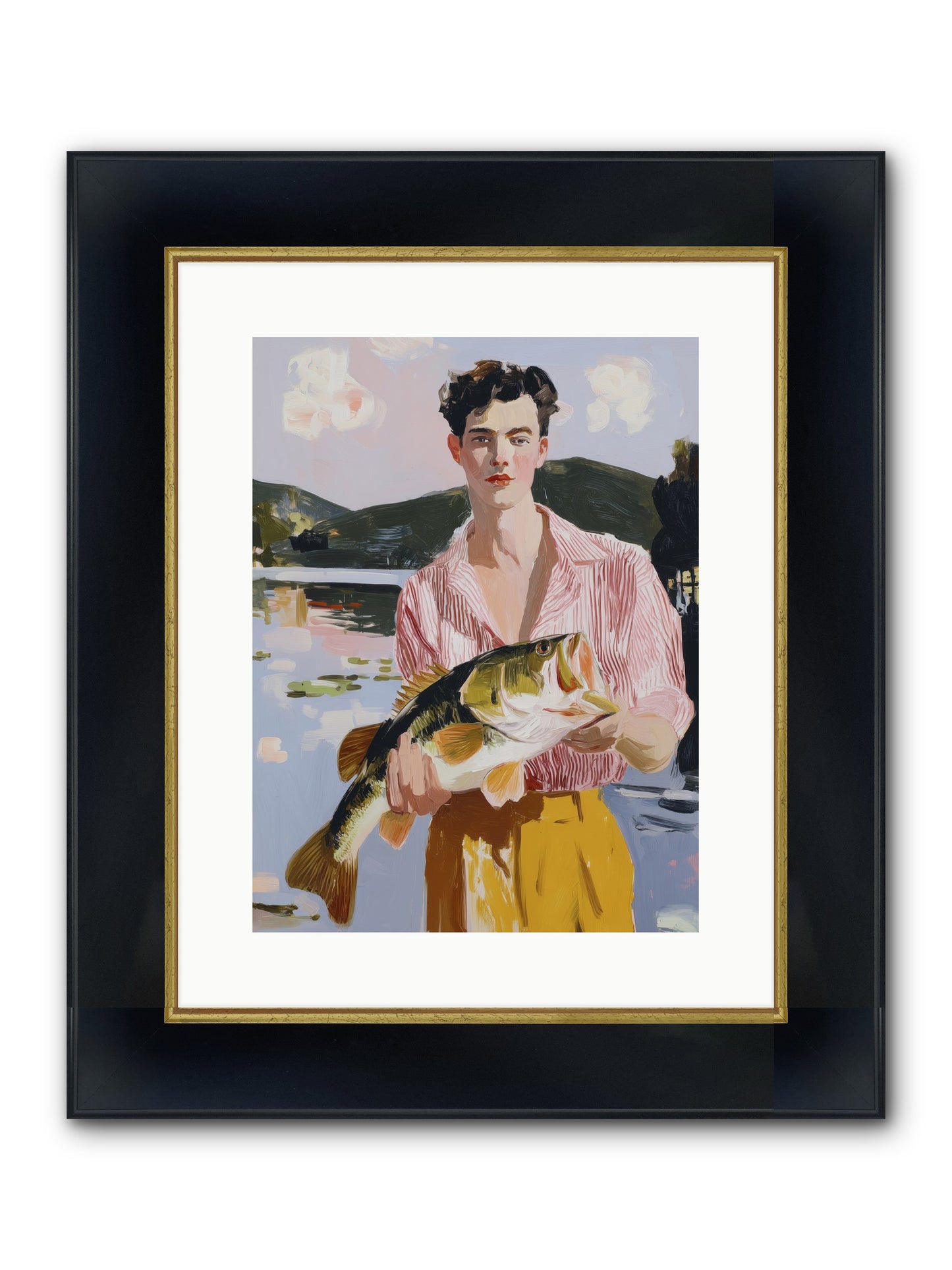 Summer's Essence Framed Print - Wide Black w/Gold 12x16